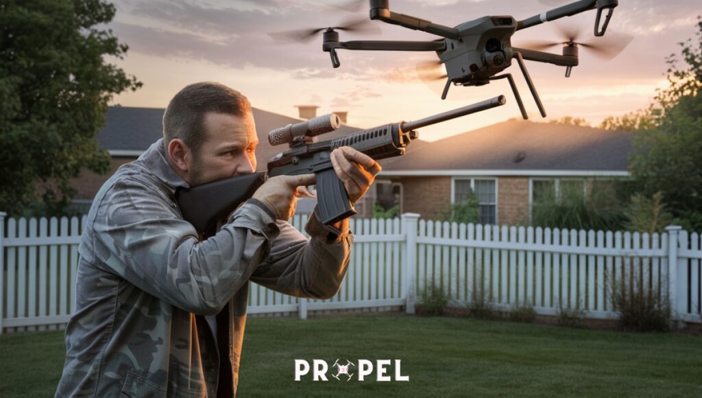 Você pode abater drones sobre sua propriedade?