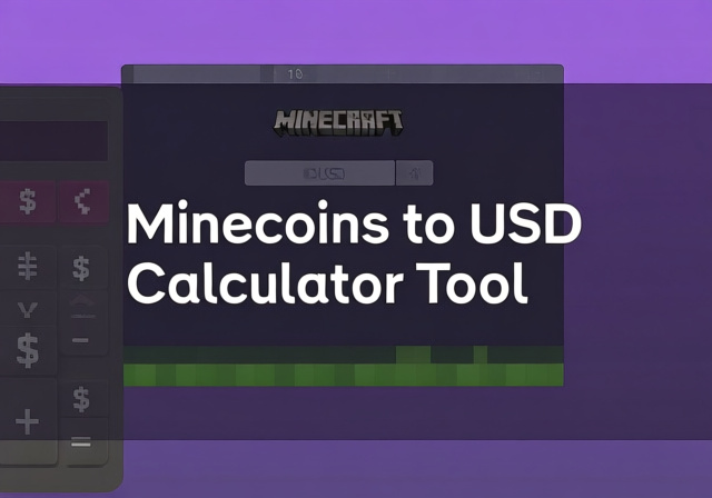 Minecoins to USD Calculator Tool 2026 – Instant Conversion Guide