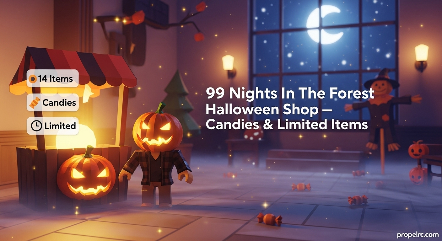 99 Nights In The Forest Halloween Shop Items August 2026