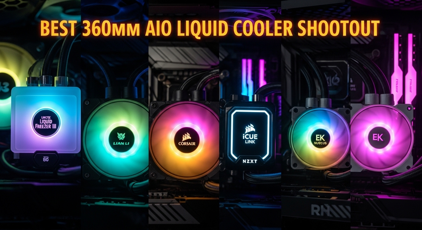 Best 360mm AIO Liquid Cooler Shootout 2026: 9 Models Tested