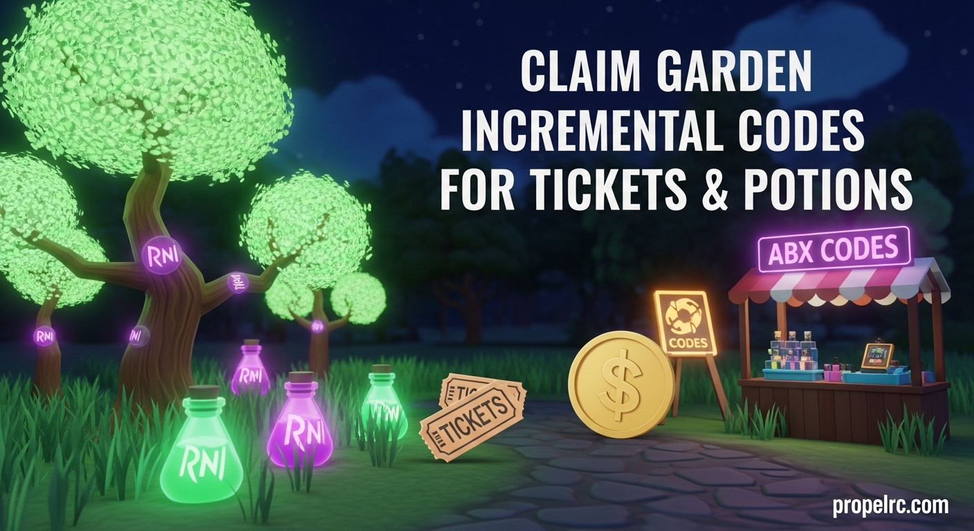 Garden Incremental Codes August 2026 – Working List
