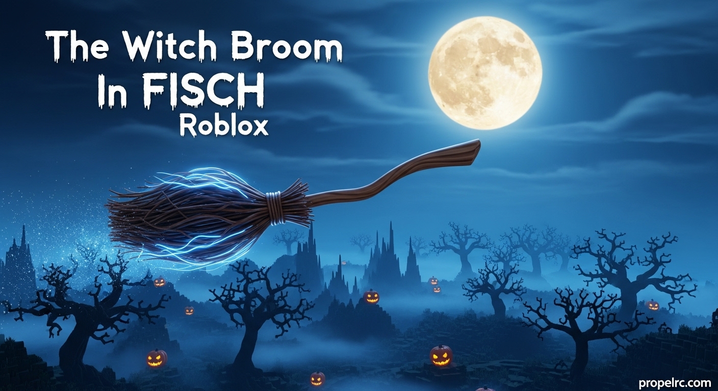 Soar High With The Witch Broom In FISCH Roblox October 2025