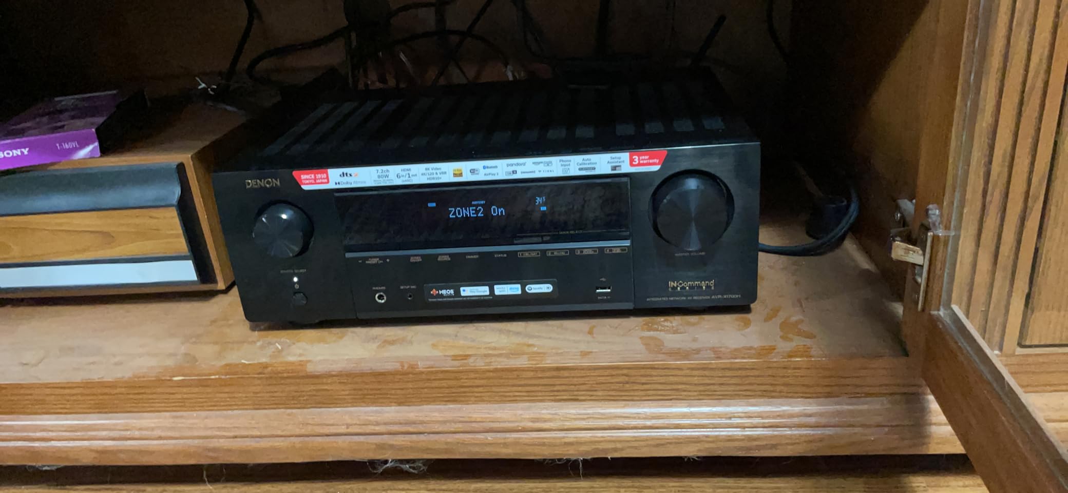 Denon AVR-X1700H 7.2 Channel AV Receiver - 80W/Channel, Advanced 8K HDMI Video w/eARC, Dolby Atmos, DTS:X, Built-in HEOS, Amazon Alexa Voice Control customer photo 1
