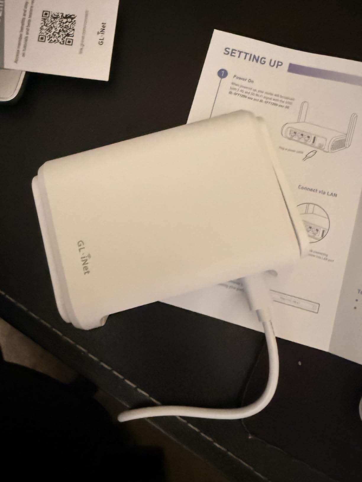 GL.iNet GL-SFT1200 Opal Travel Router, AC1200 Dual-Band Wi-Fi | AC1200 dual-band Wi-Fi, 3 gigabit ports, OpenWrt with OpenVPN and WireGuard, 30+ VPN services, pocket 145g customer photo 2
