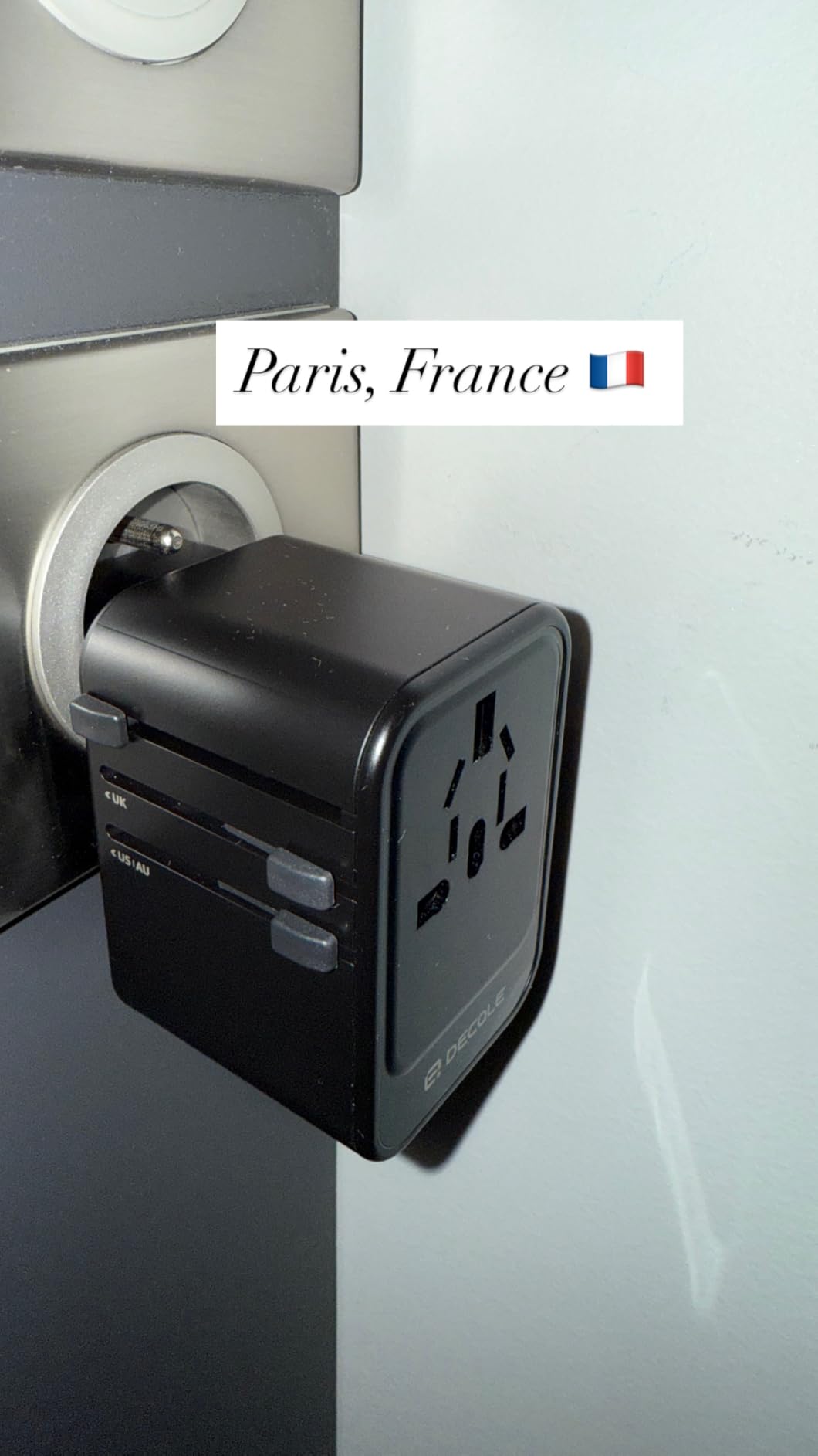 Universal Travel Adapter, 2 USB-C & 1 USB-A, Cover 200+ Countries | PD 20W, International Plug Adapter, All in One Portable Adapter, NOT A Voltage Converter, for USA, UK, EU, AU (White) customer photo 1