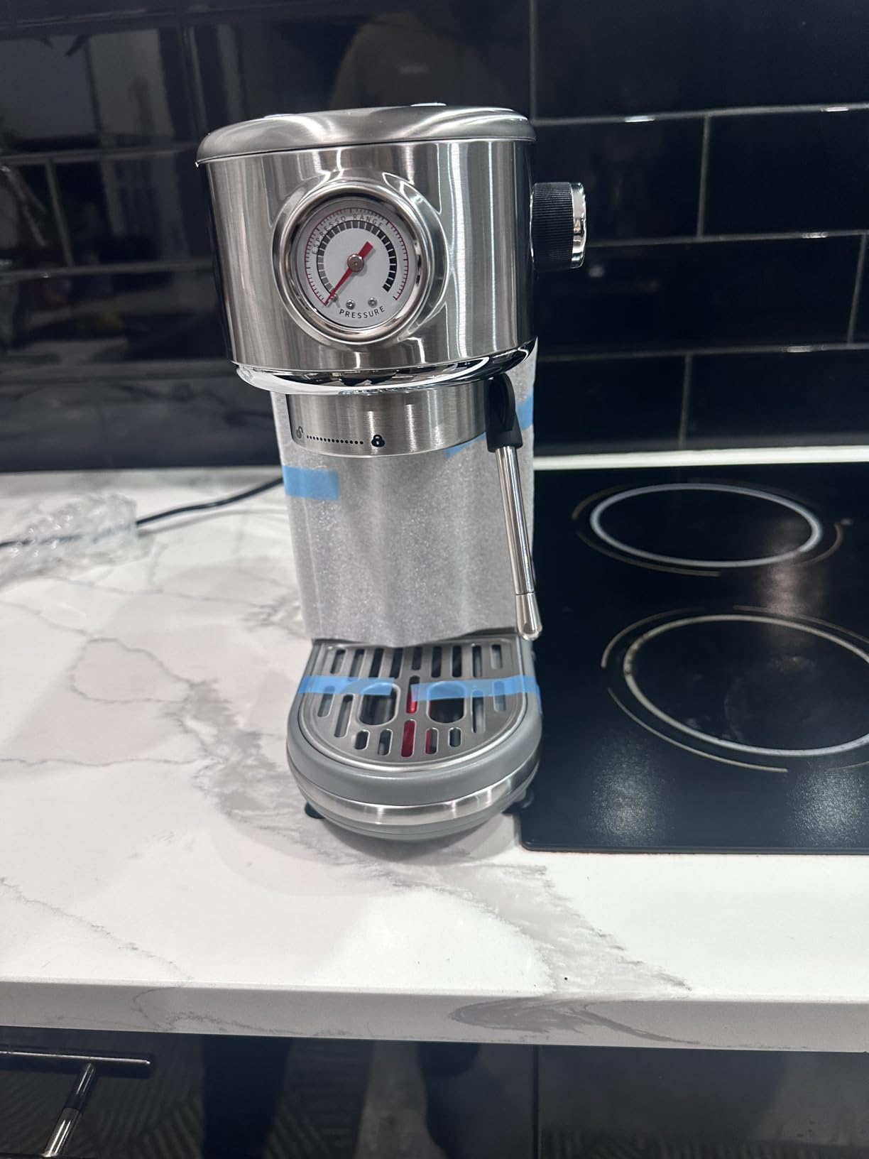 atatix Espresso Machine with Milk Frother, 20 Bar Pressure Espresso Maker with 44OZ Removable Tank, Compact Stainless Steel Coffee Machine for Home, Office, Latte, Cappuccino, Macchiato, Silver customer photo 1