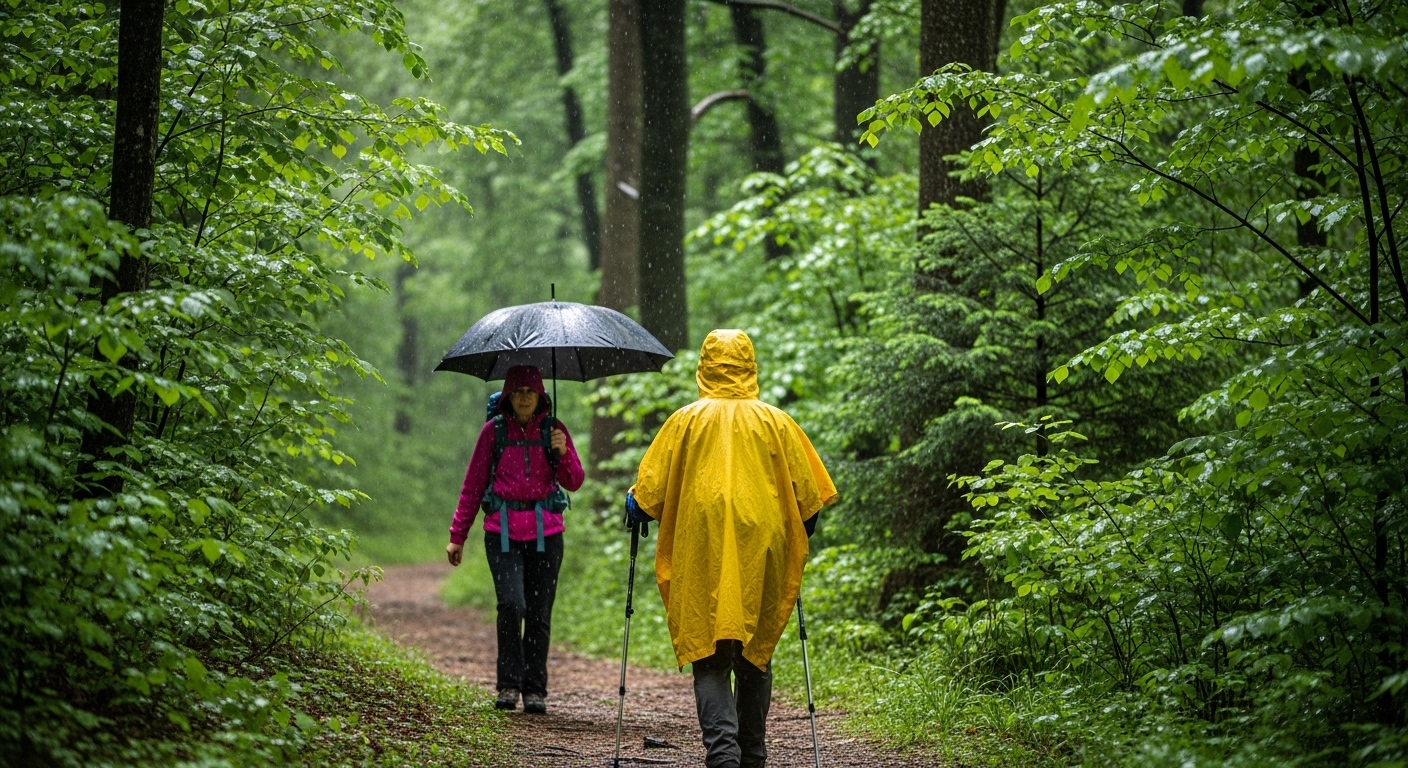 Rain Poncho Vs Umbrella: Which is Better for Hiking?