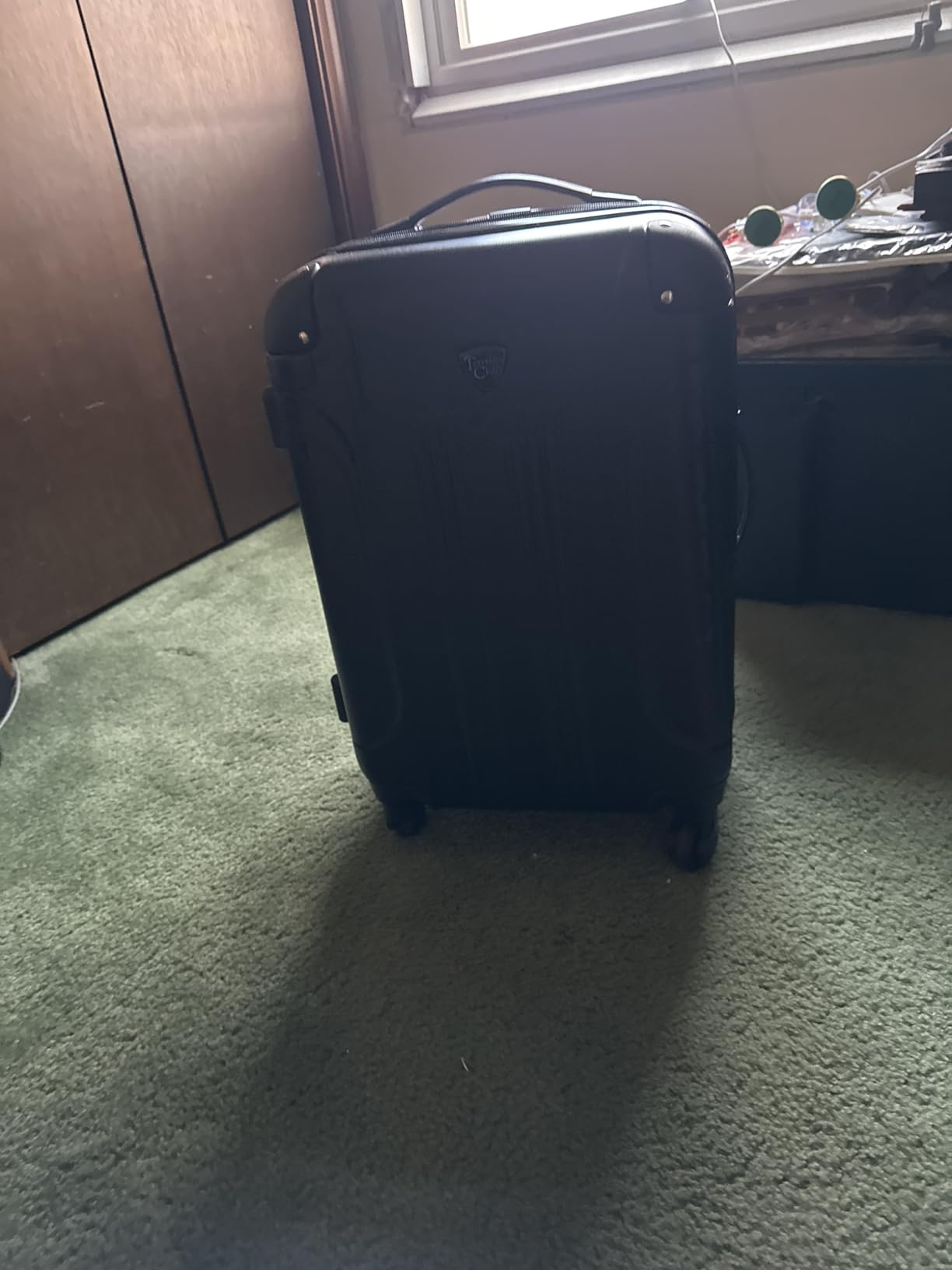 Travelers Club Chicago Hardside Expandable Spinner Luggage, Teal, 22