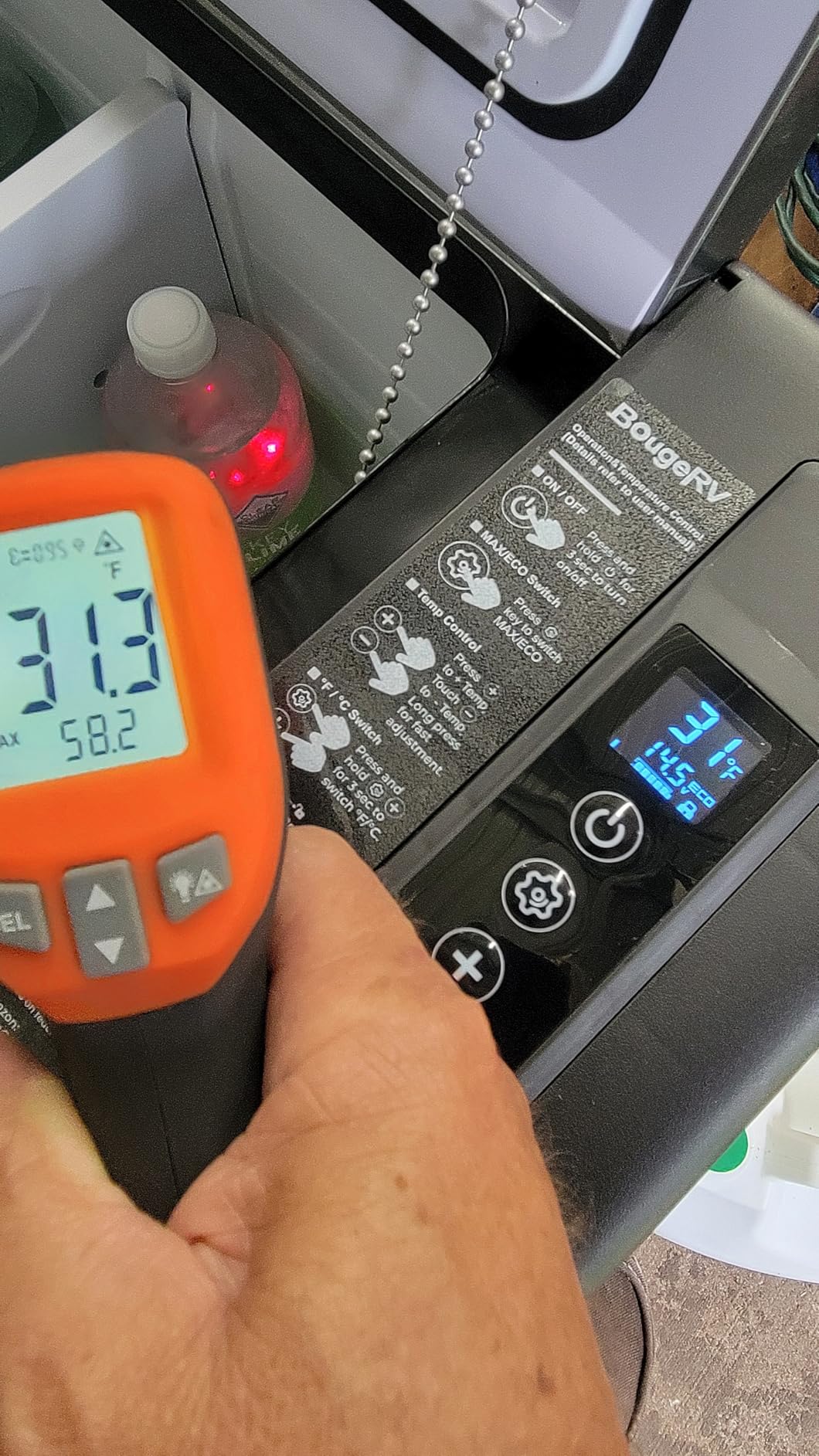 BougeRV 12 Volt Refrigerator 12V Car Fridge 30 Quart Portable Freezer Compressor Cooler Compressor Freezer, 12/24V DC 110~240V AC, -8℉~50℉ for Truck RV SUV (Black) customer photo 1