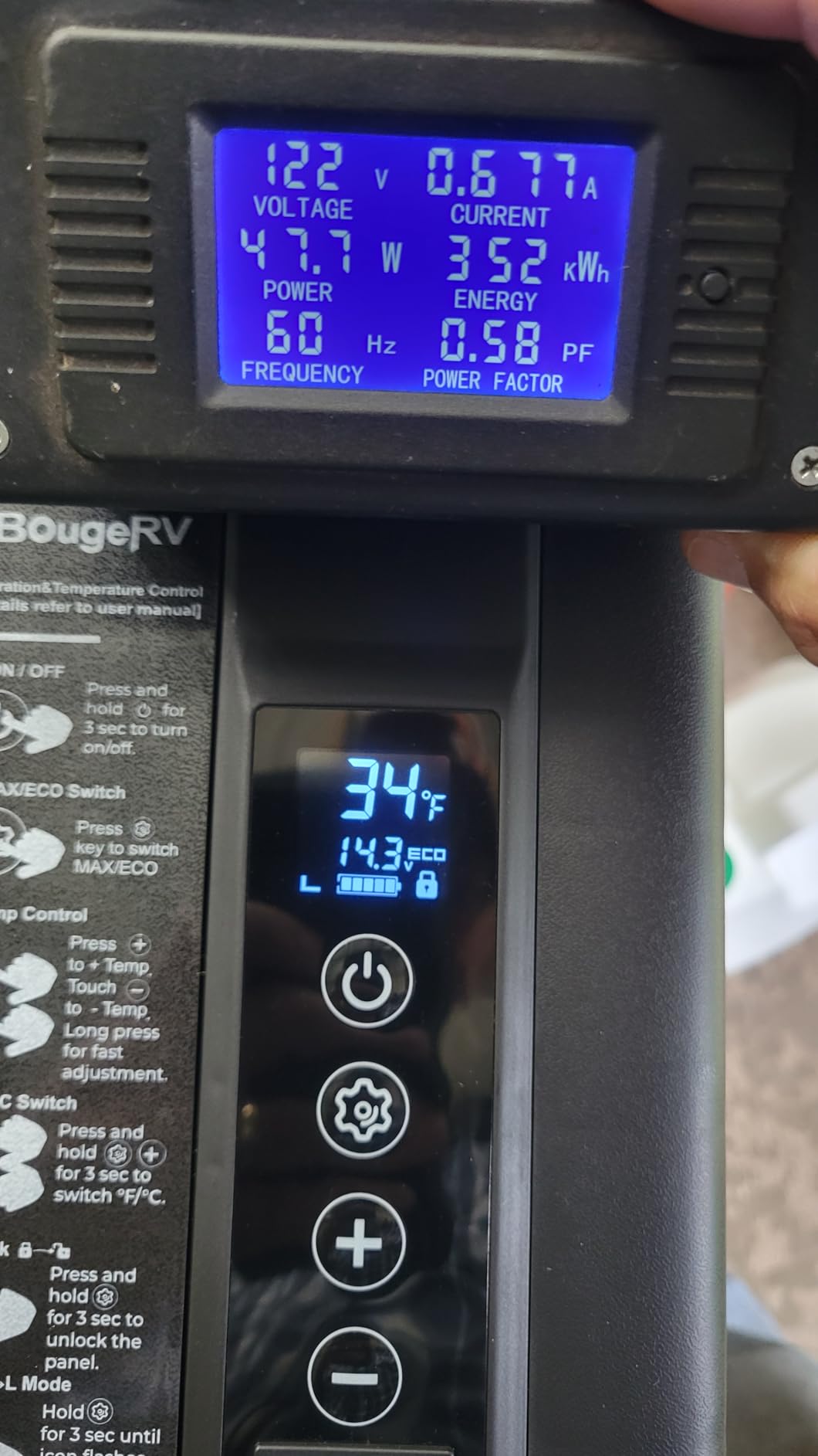 BougeRV 12 Volt Refrigerator 12V Car Fridge 30 Quart Portable Freezer Compressor Cooler Compressor Freezer, 12/24V DC 110~240V AC, -8℉~50℉ for Truck RV SUV (Black) customer photo 2