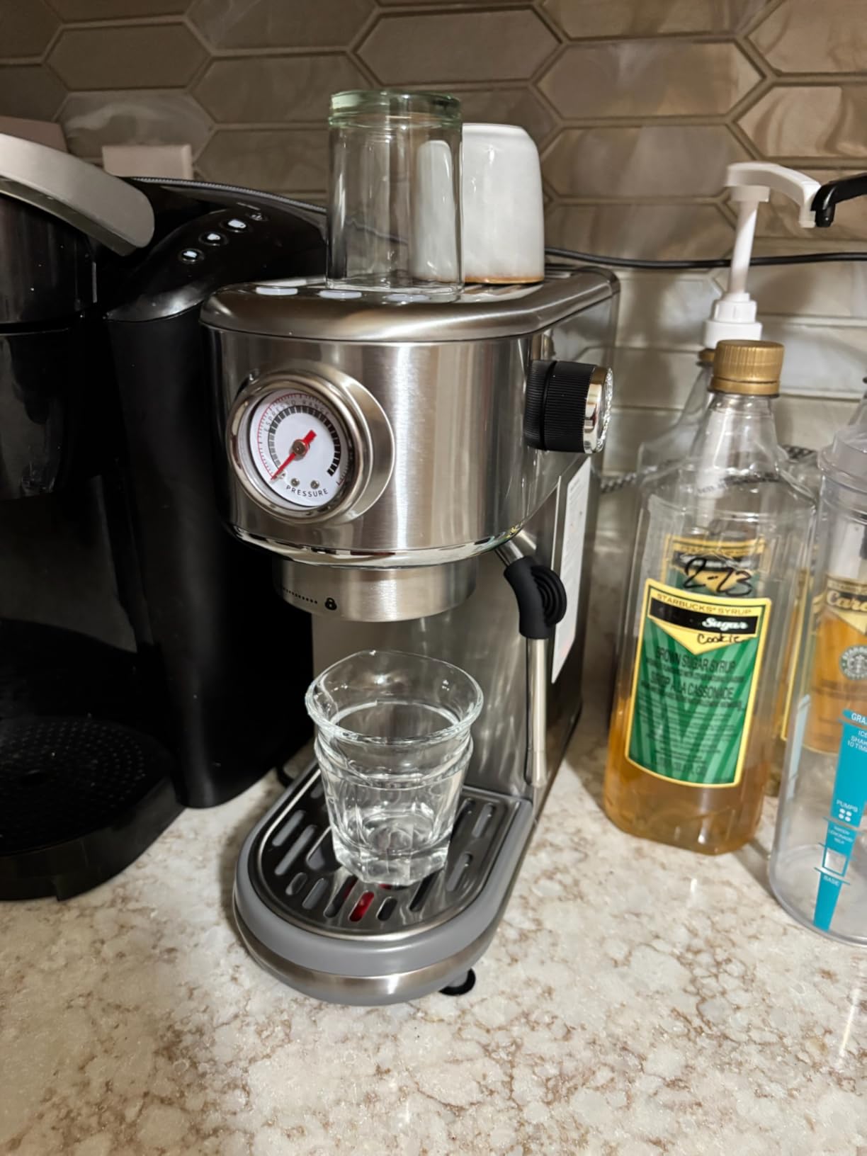 atatix Espresso Machine with Milk Frother, 20 Bar Pressure Espresso Maker with 44OZ Removable Tank, Compact Stainless Steel Coffee Machine for Home, Office, Latte, Cappuccino, Macchiato, Silver customer photo 2