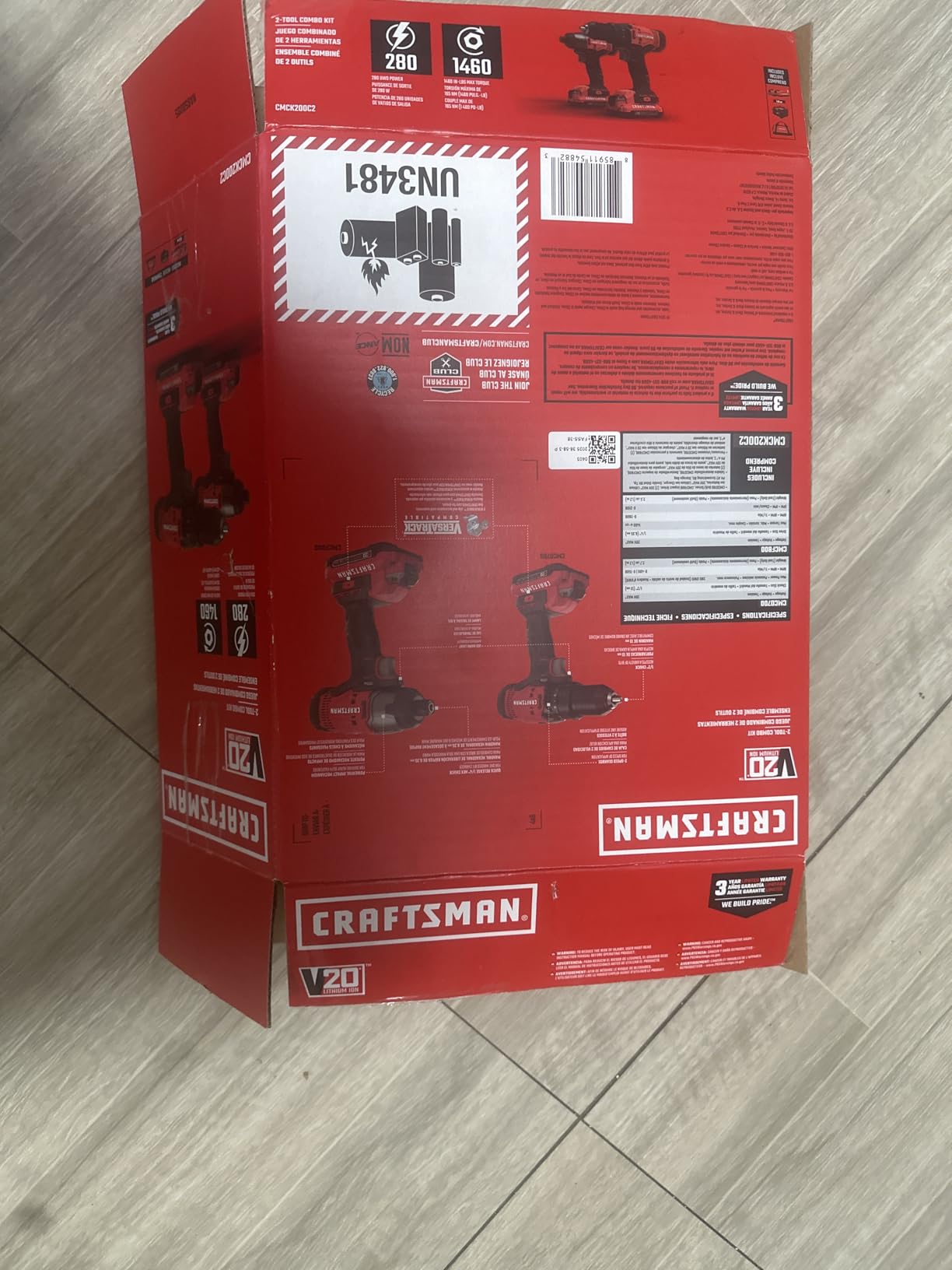 CRAFTSMAN V20 MAX Cordless Drill Driver and Impact Driver Set, Power Tool Set with 2 Batteries and Charger, LED Work Light, 2 Bits, Bag (CMCK200C2) customer photo 1