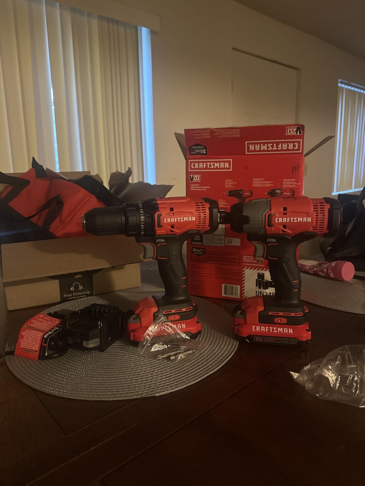 CRAFTSMAN V20 MAX Cordless Drill Driver and Impact Driver Set, Power Tool Set with 2 Batteries and Charger, LED Work Light, 2 Bits, Bag (CMCK200C2) customer photo 2