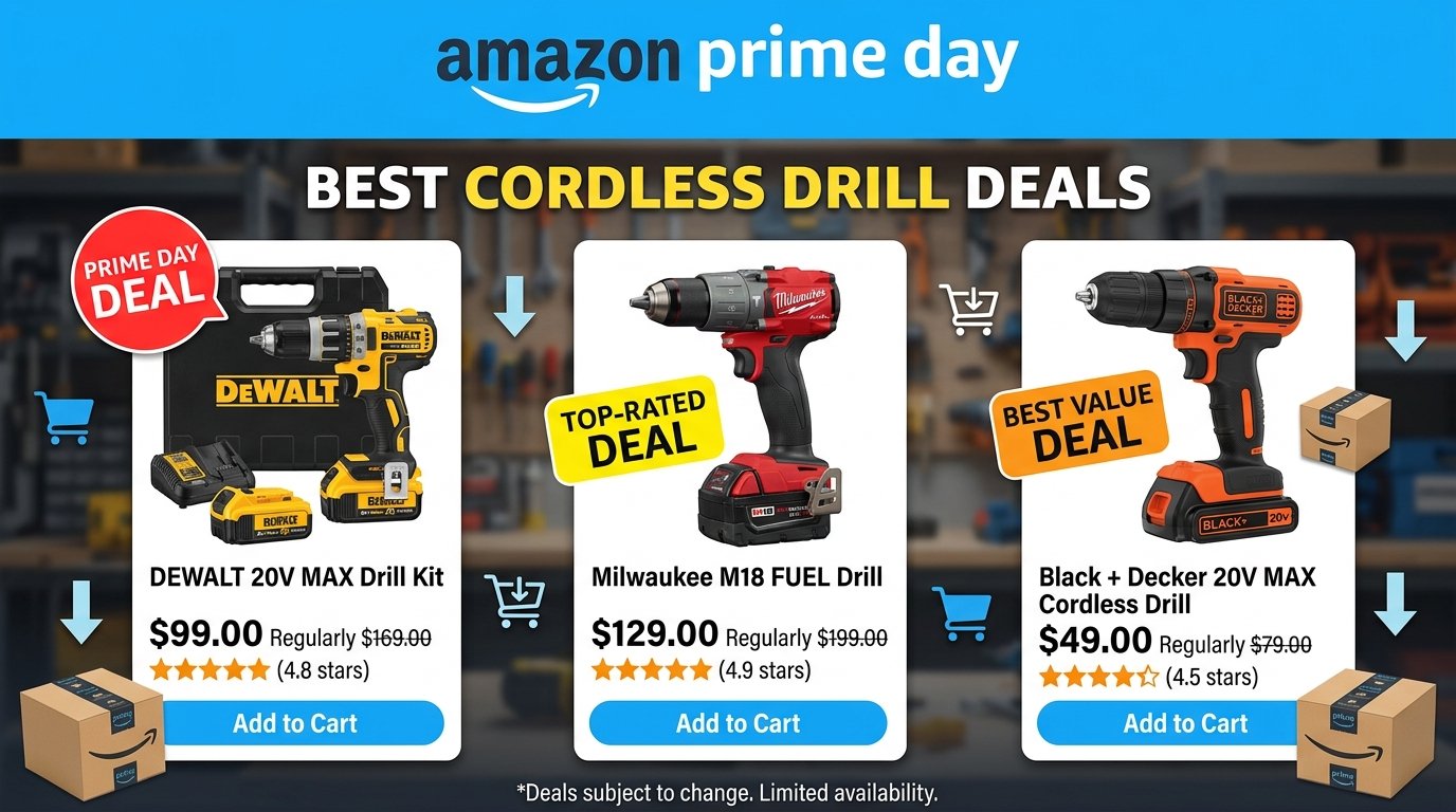 12 Best Amazon Prime Day Cordless Drill Deals (August 2026)