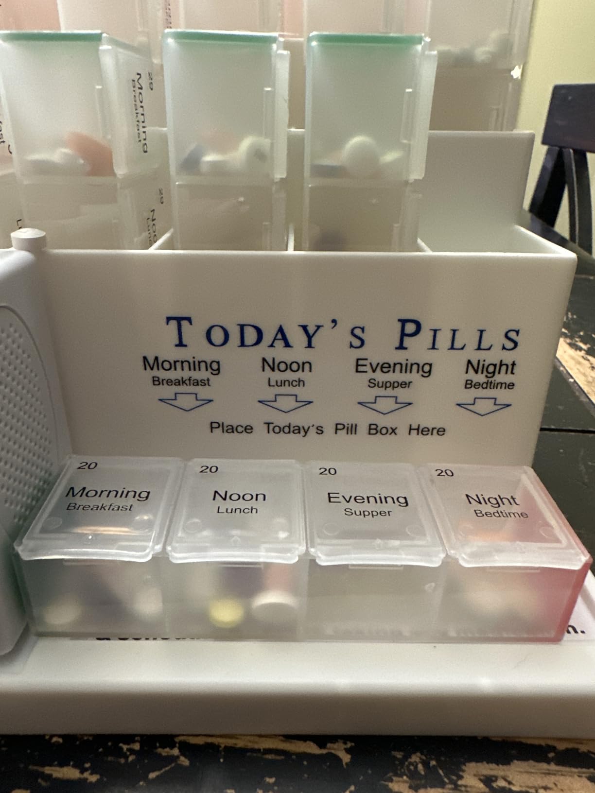MedCenter 31-Day Pill Organizer System with 4-Time Talking Alarm customer photo 1