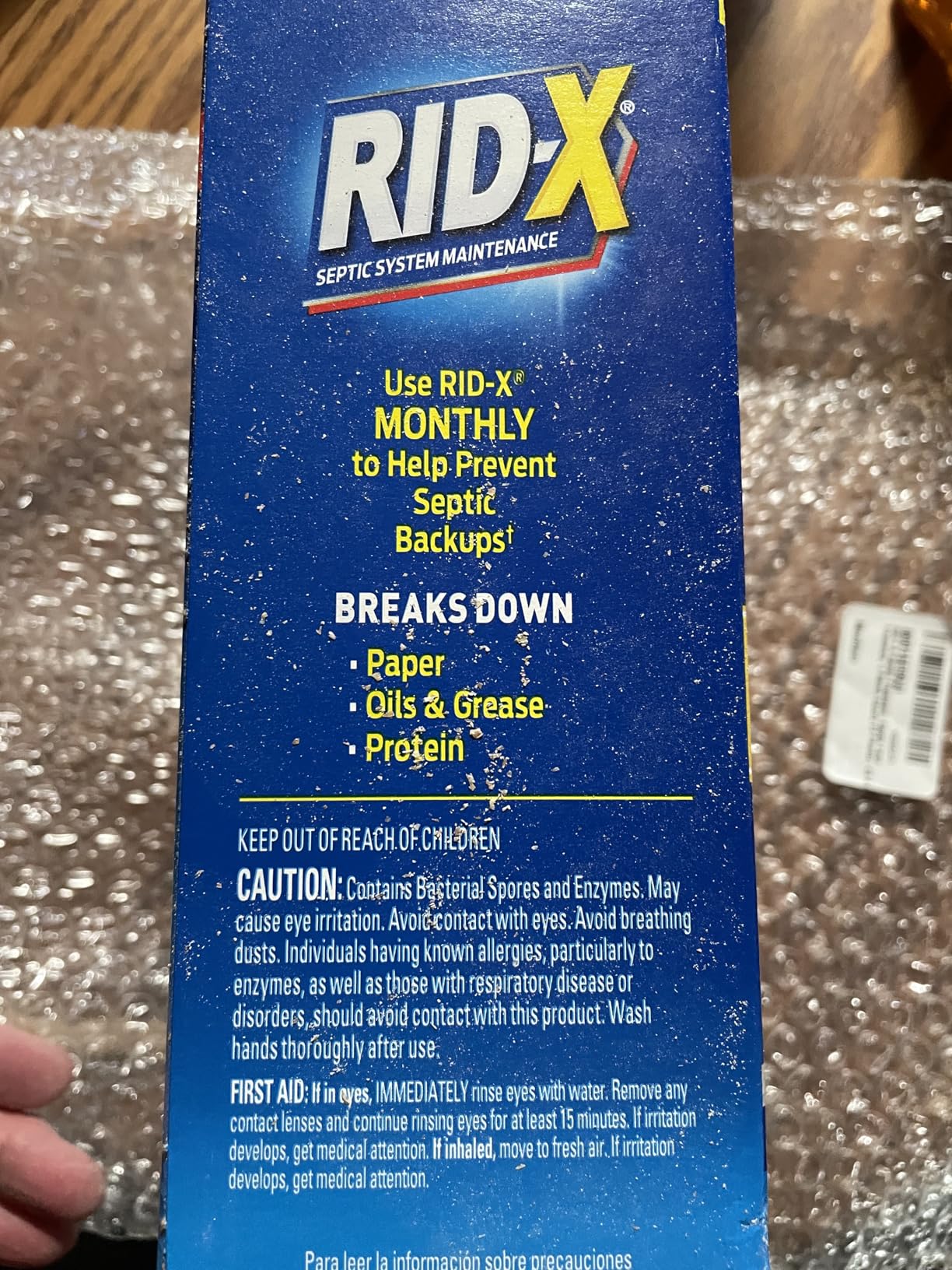 RID-X Septic Tank Treatment Powder - 3 Month Supply, Dual Action Enzymes and Bacteria to Break Down Waste & Prevent Backups customer photo 1