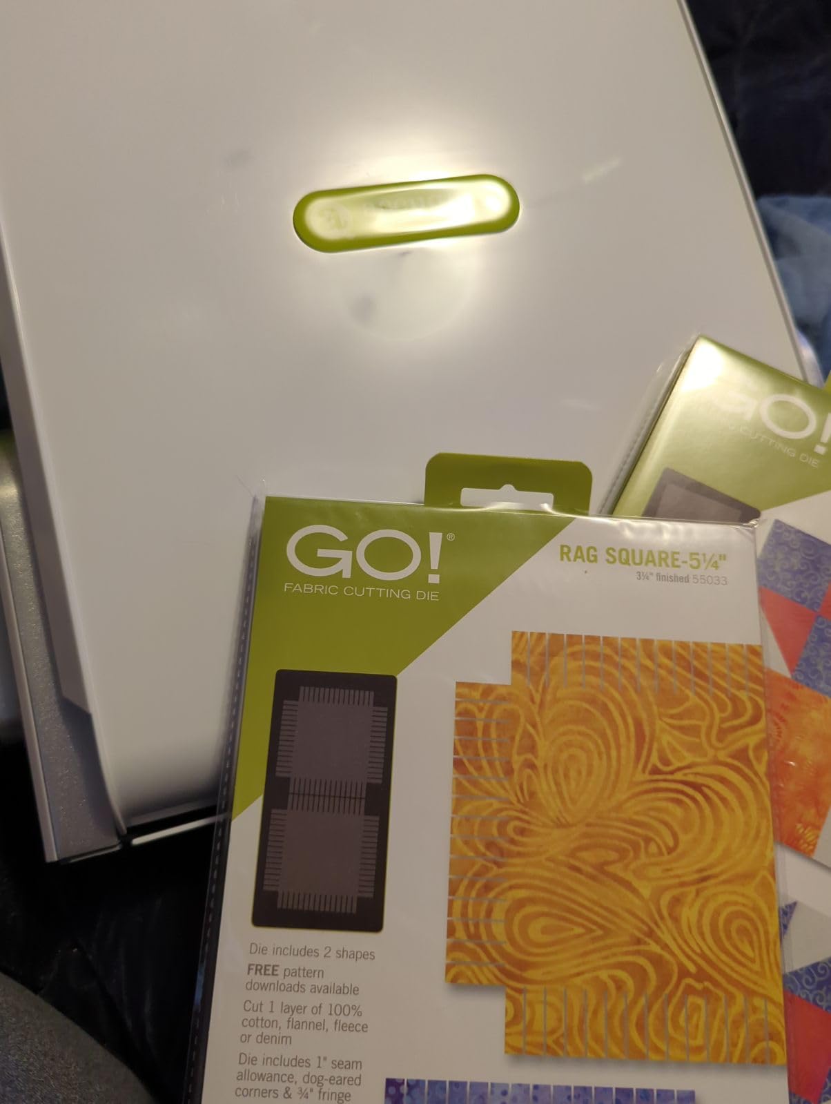 AccuQuilt GO! 55100H Fabric Cutter Starter Set, Portable Design, Includes Die, Cutting Mat, and Quick Start Guide customer photo 1