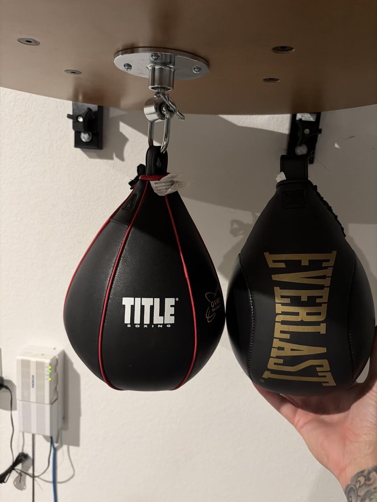 TITLE Boxing Gyro Balanced Leather Speed Bag customer photo 1