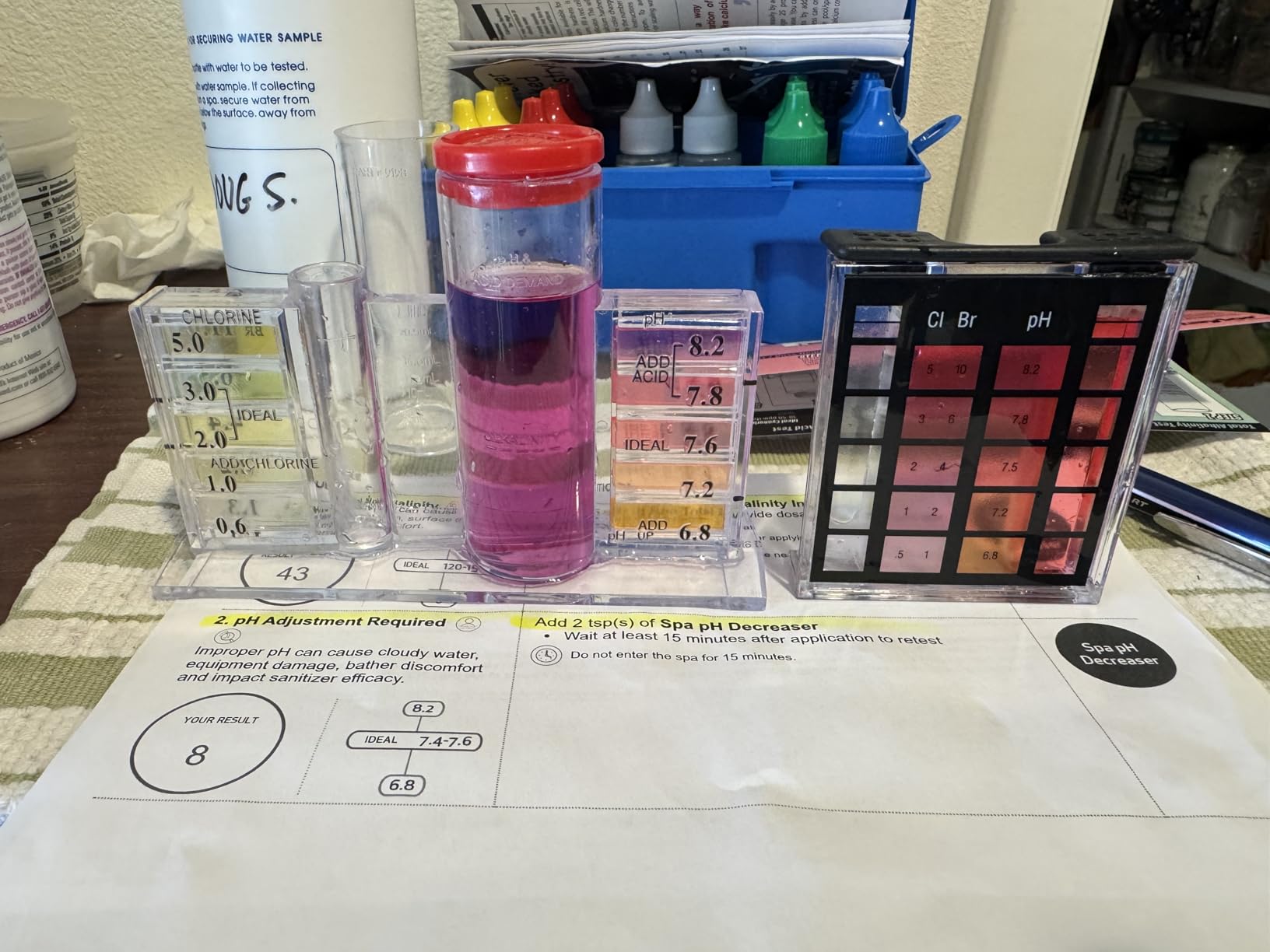 Taylor K-1005 DPD, 9-in-1 Pool Test Kit for Free & Total Chlorine, Bromine, pH, Base Demand, Alkalinity, Calcium Hardness, Cyanuric Acid customer photo 2