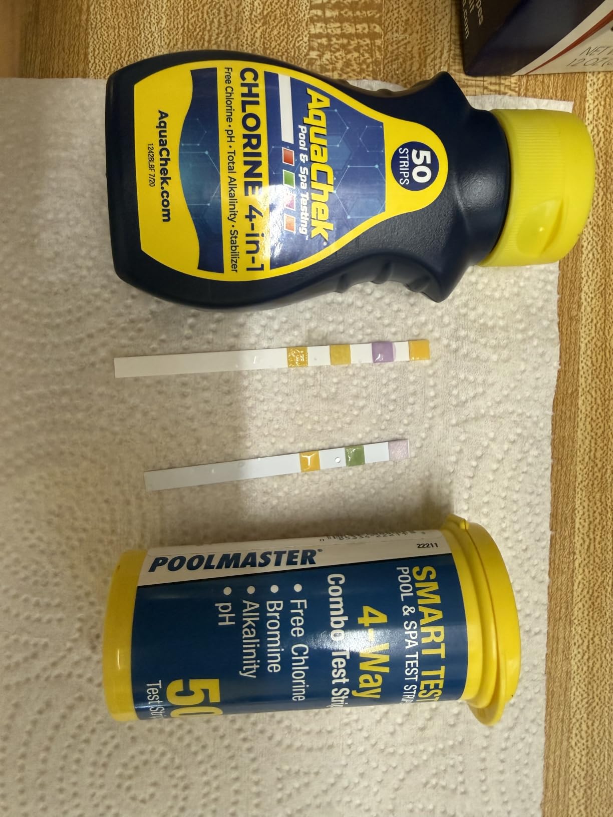 AquaChek Yellow 4-Way Pool and Spa Test Strips - 50 Strips for pH, Free Chlorine, Total Alkalinity, and Cyanuric Acid customer photo 1