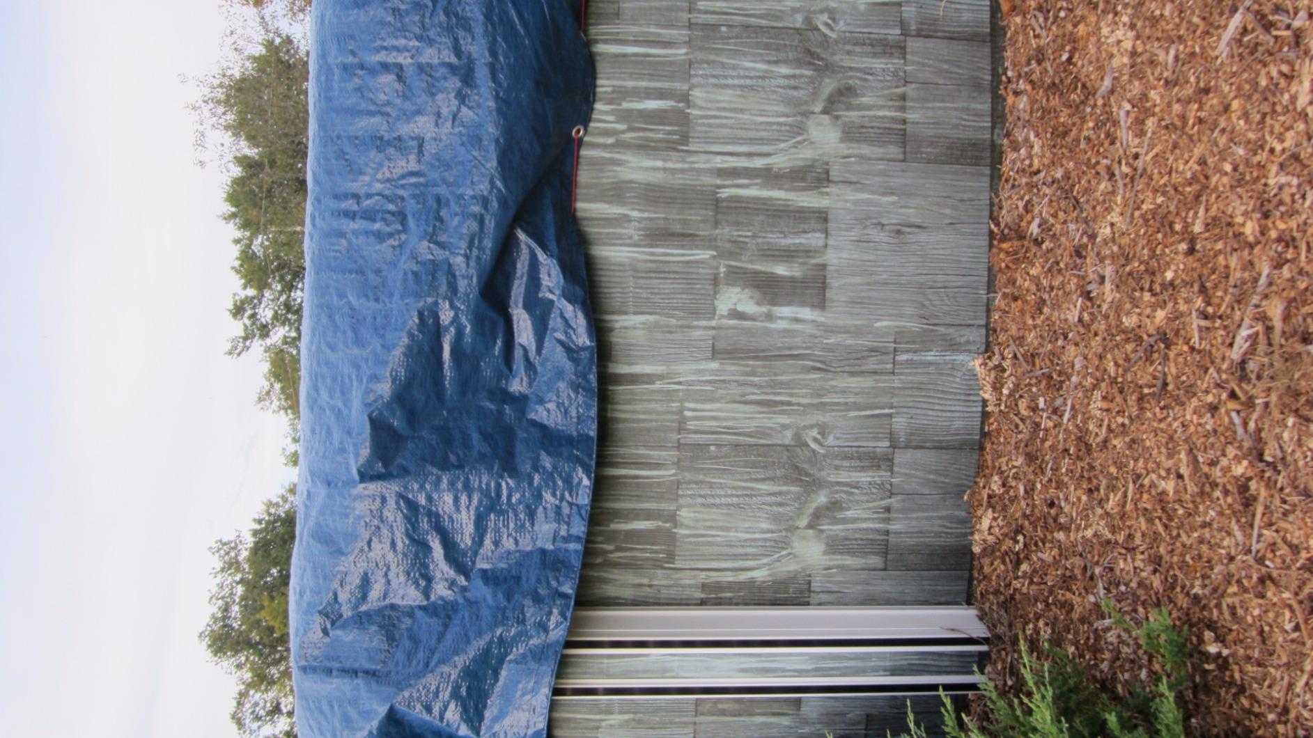 Robelle 24 ft Heavy Duty Blue Winter Pool Cover for Above Ground Pools, 4 ft Overlap (28 ft Cover Size), Solid 8 x 8 Scrim, 2.36 oz/yd2, 10-Year Warranty, Style: 3524-4 customer photo 2