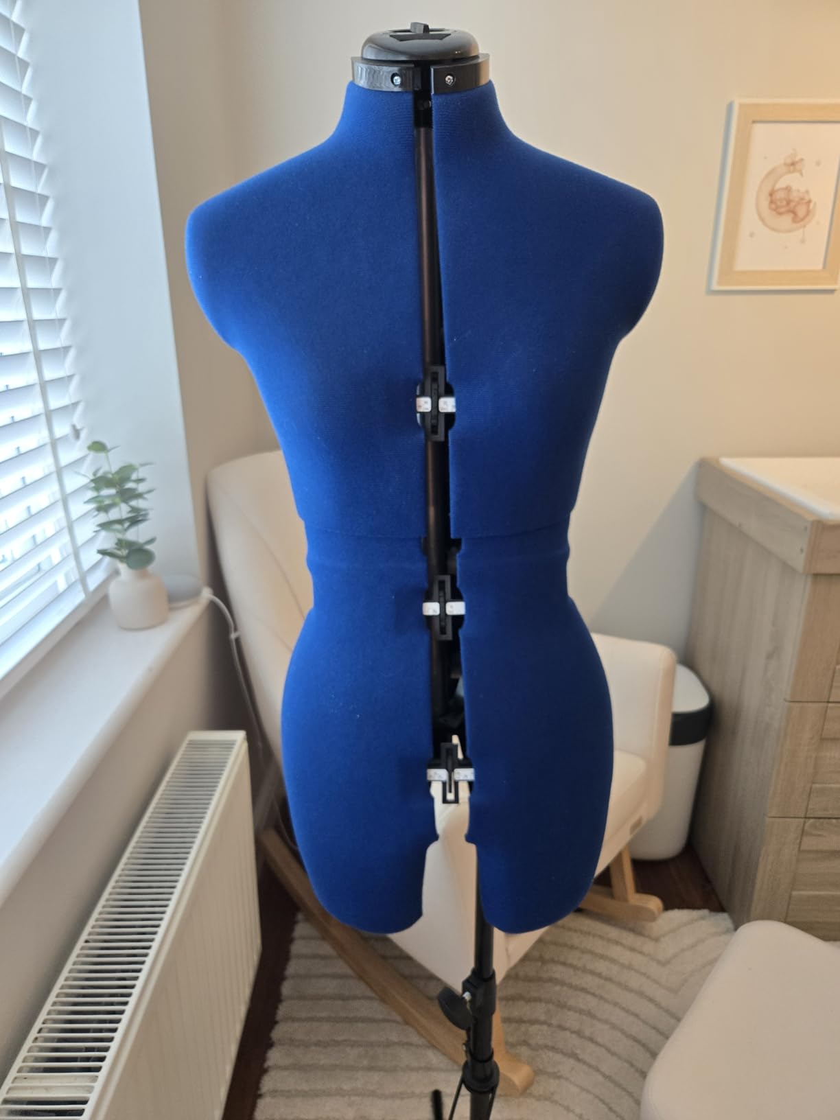Adjustoform Sew Deluxe FG373 Adjustable Dress & Pants Form Sapphire M-L (US Dress Size 10-16) 8 Part Female Sewing Mannequin + Pin Grip Hem Marker customer photo 2