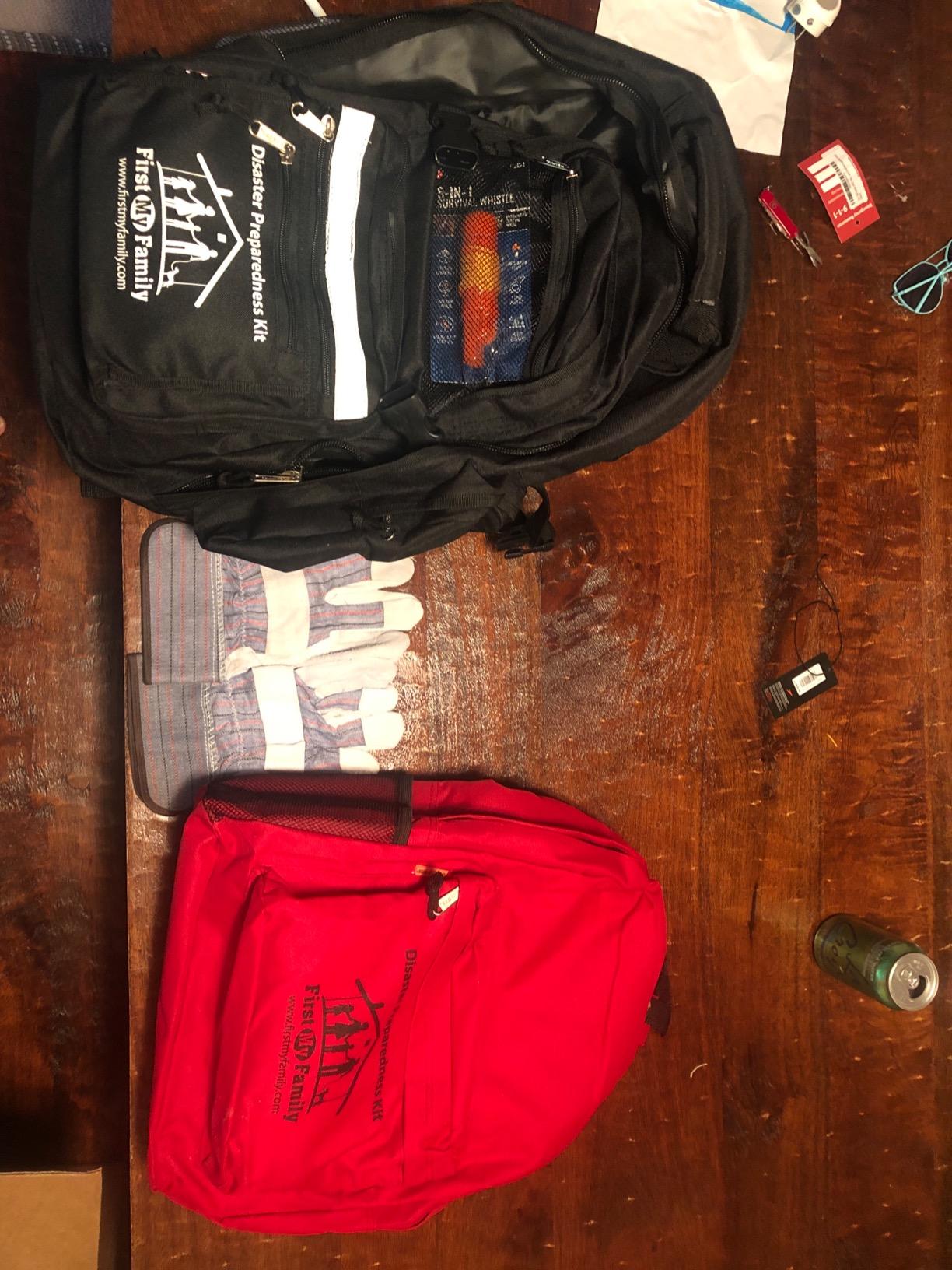 First My Family All-in-One 4 Person, 72 Hour Emergency Survival Kit for Fires, Earthquakes, Hurricanes, Floods, Tsunami and Other Disasters - Premium Black Backpack customer photo 1
