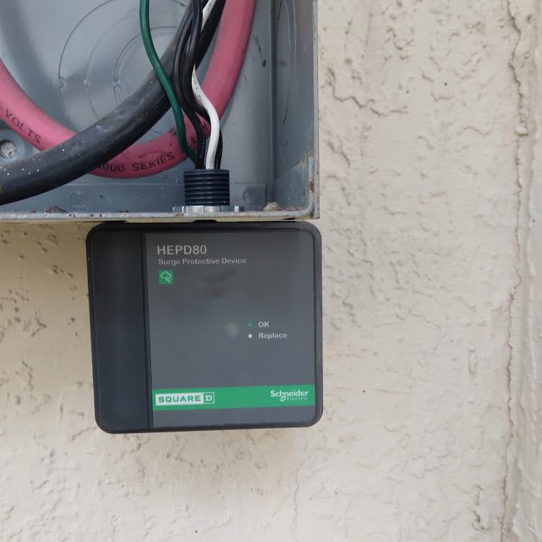 Square D HEPD80 Universal Whole House Surge Protection Device, 1-Phase, 3-Wire for 120/240V, 80kA customer photo 1