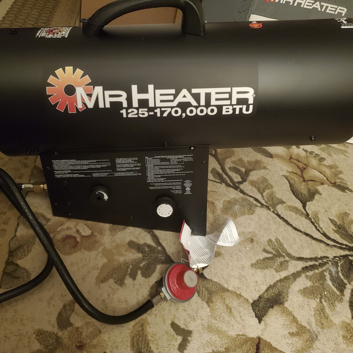 Mr. Heater 170,000 BTU Quiet Burner Technology Forced Air Propane Heater with Thermostat customer photo 2