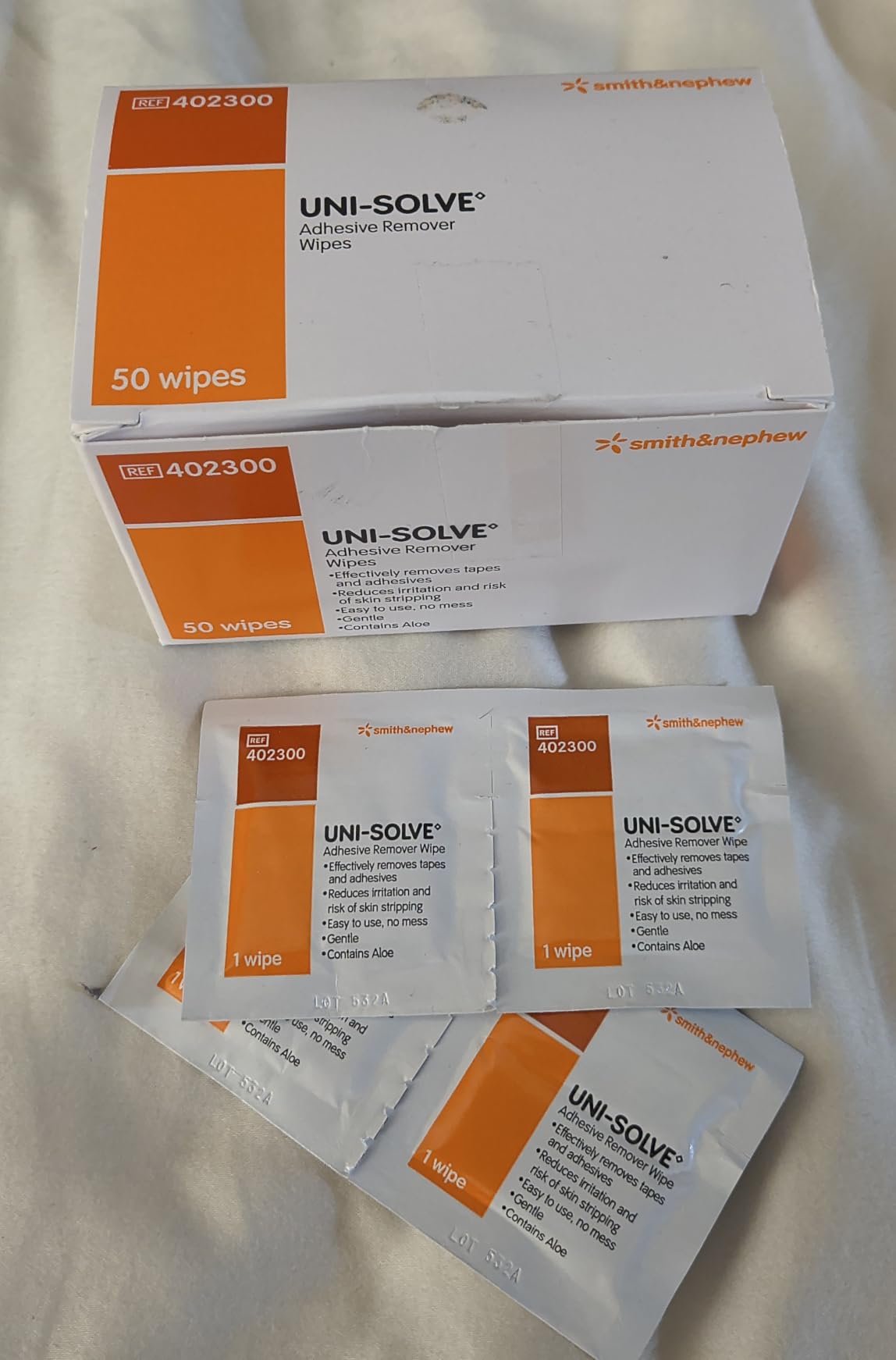 Uni Solve 402300 Adhesive Remover Wipe, Pack of 50 customer photo 1