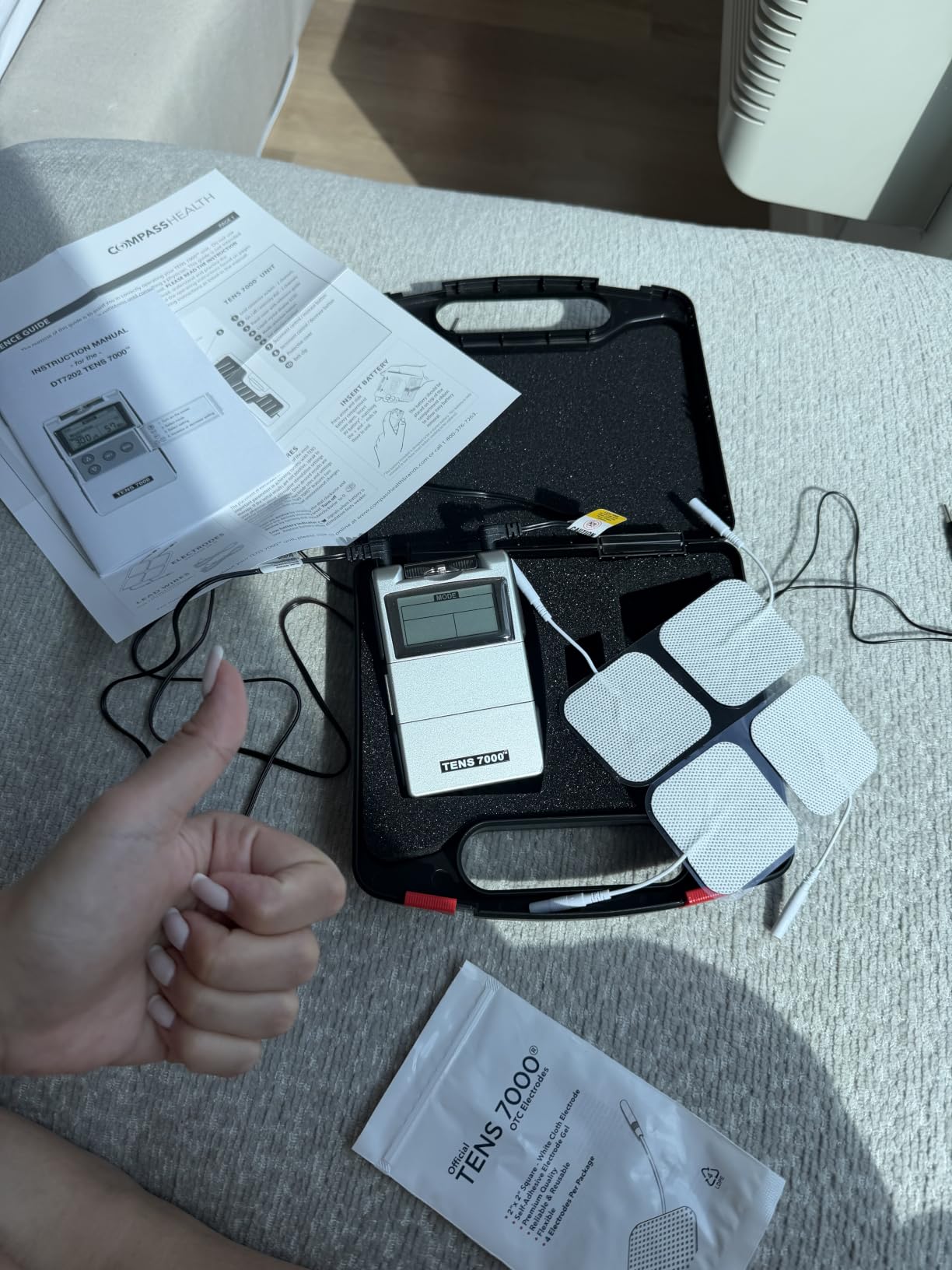 TENS 7000 Digital TENS Unit with Accessories - Muscle Stimulator Machine for Back Pain Relief, Sciatica, Neck, Nerve, Shoulder, Hip, Elbow, Muscle Pain Relief customer photo 1