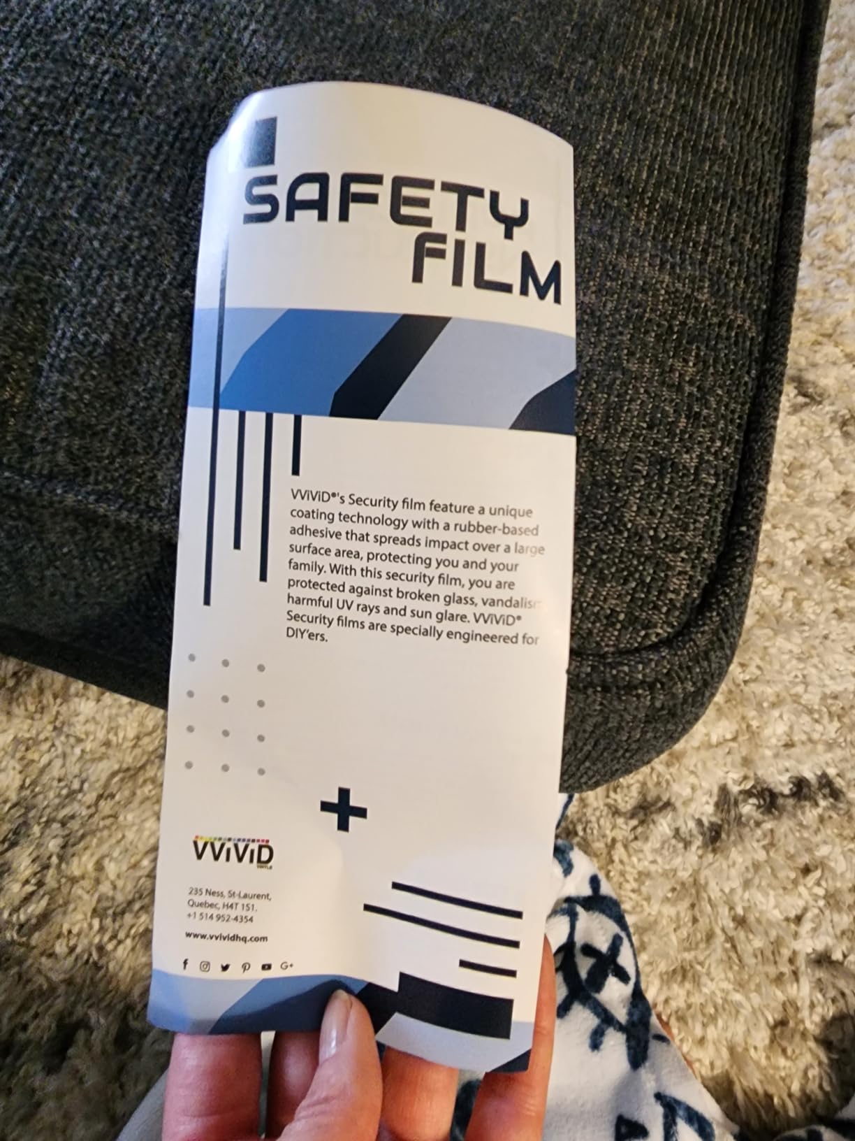 VViViD 12 Mil Clear Vinyl Shatterproof Safety Window Film (30 Inch x 25ft) customer photo 1