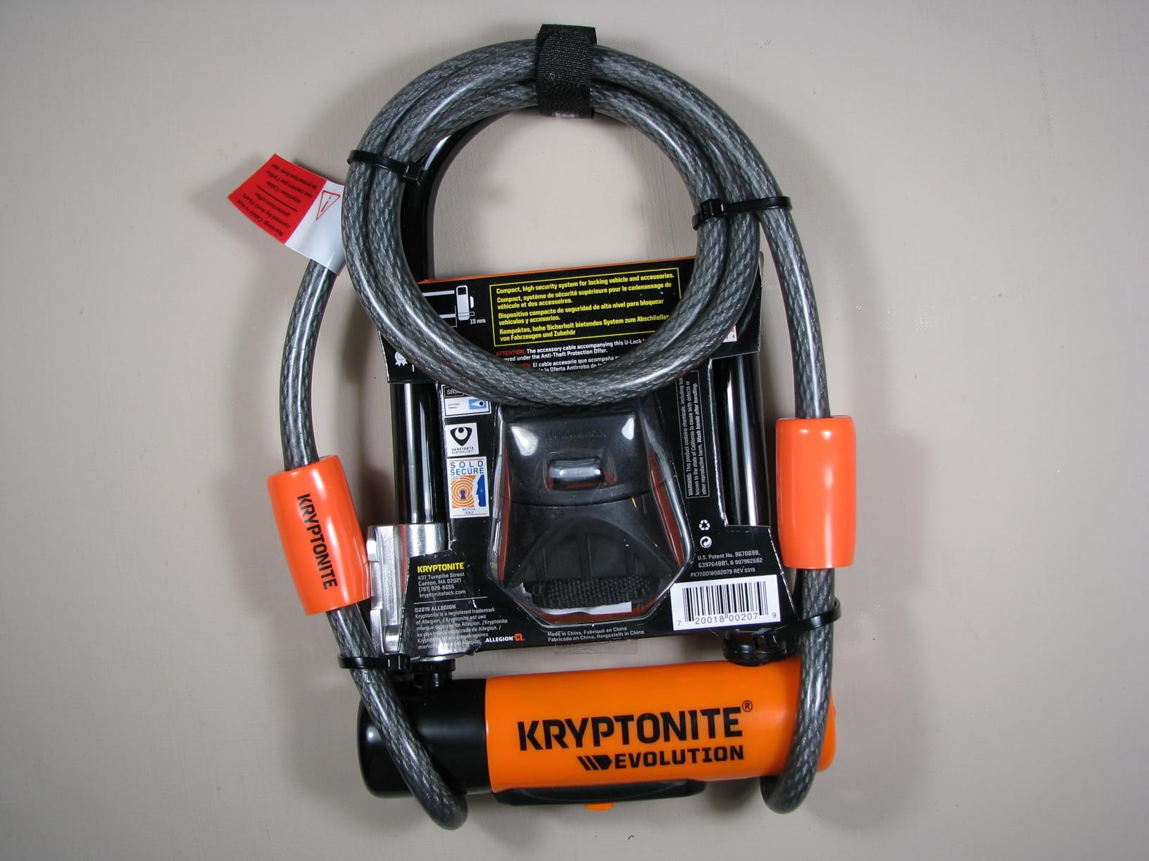 Kryptonite Evolution Mini-7 Bike U-Lock, 13mm Steel Shackle, 4 ft Cable | Sold Secure Gold Certified 13mm Hardened Steel Shackle, Double Deadbolt, FlexFrame-U Mounting Bracket and 3 Keys customer photo 1