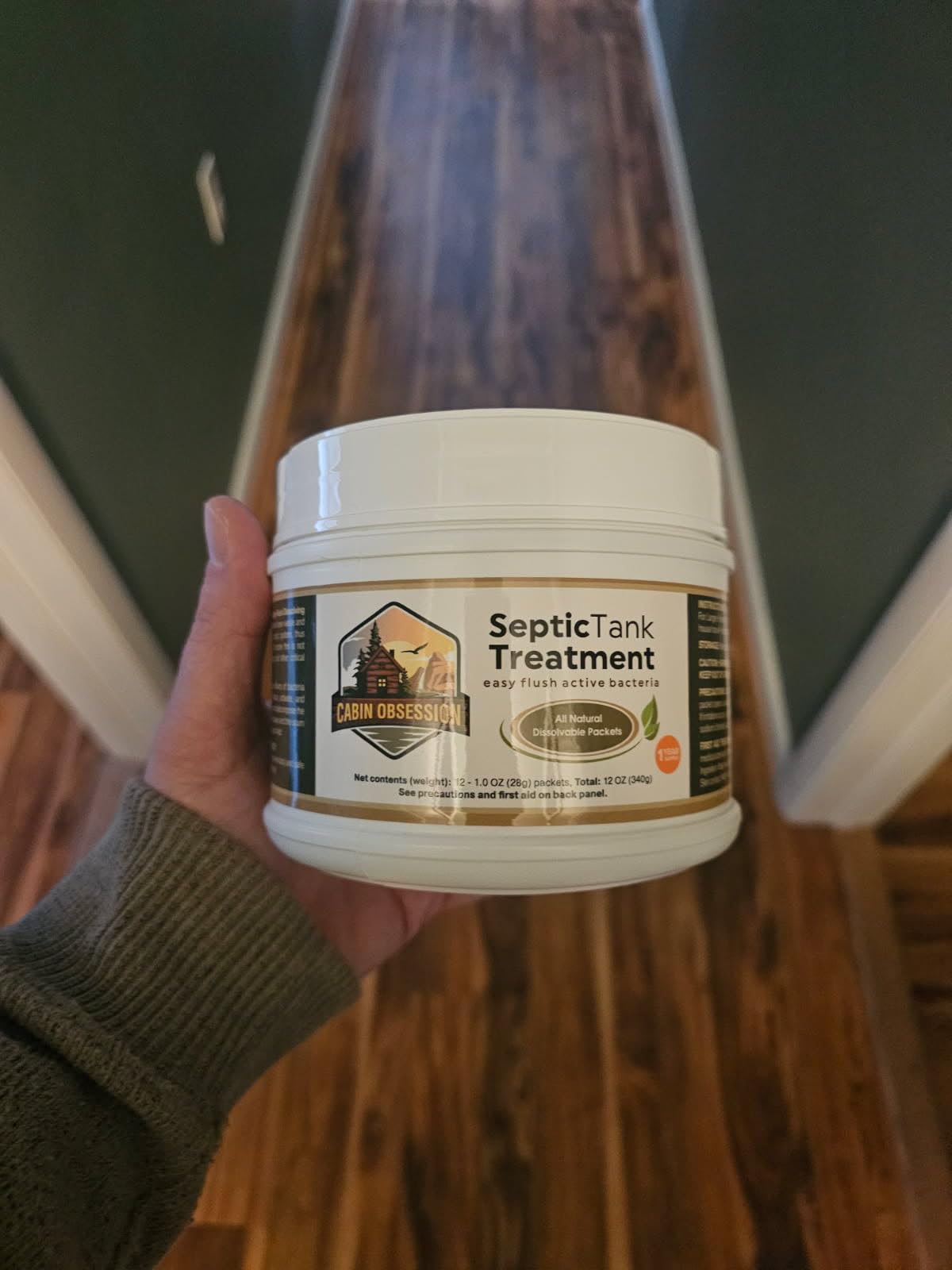 Septic Tank Treatment - 1 Year Supply of Septic Safe Dissolvable Easy Flush Live Bacteria Packets (12 Count) - Best Way to Prevent Expensive Sewage Backups - Made in USA customer photo 2