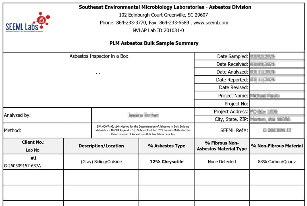 Asbestos Inspector in a Box (2-3 Day Results) NVLAP Accredited lab Analysis Included customer photo 2