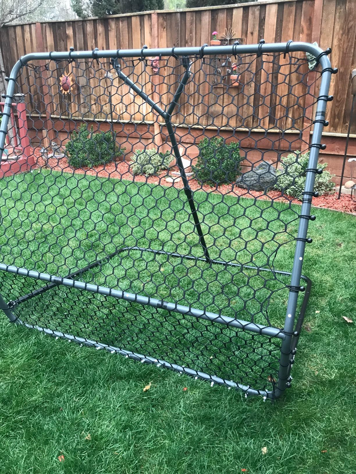 QUICKPLAY Pro Soccer Rebounder Net - Adjustable Angle, Steel Frame | Galvanized steel build, Dual rebound surfaces, Foldable & portable, Passing, volleys & first touch customer photo 2