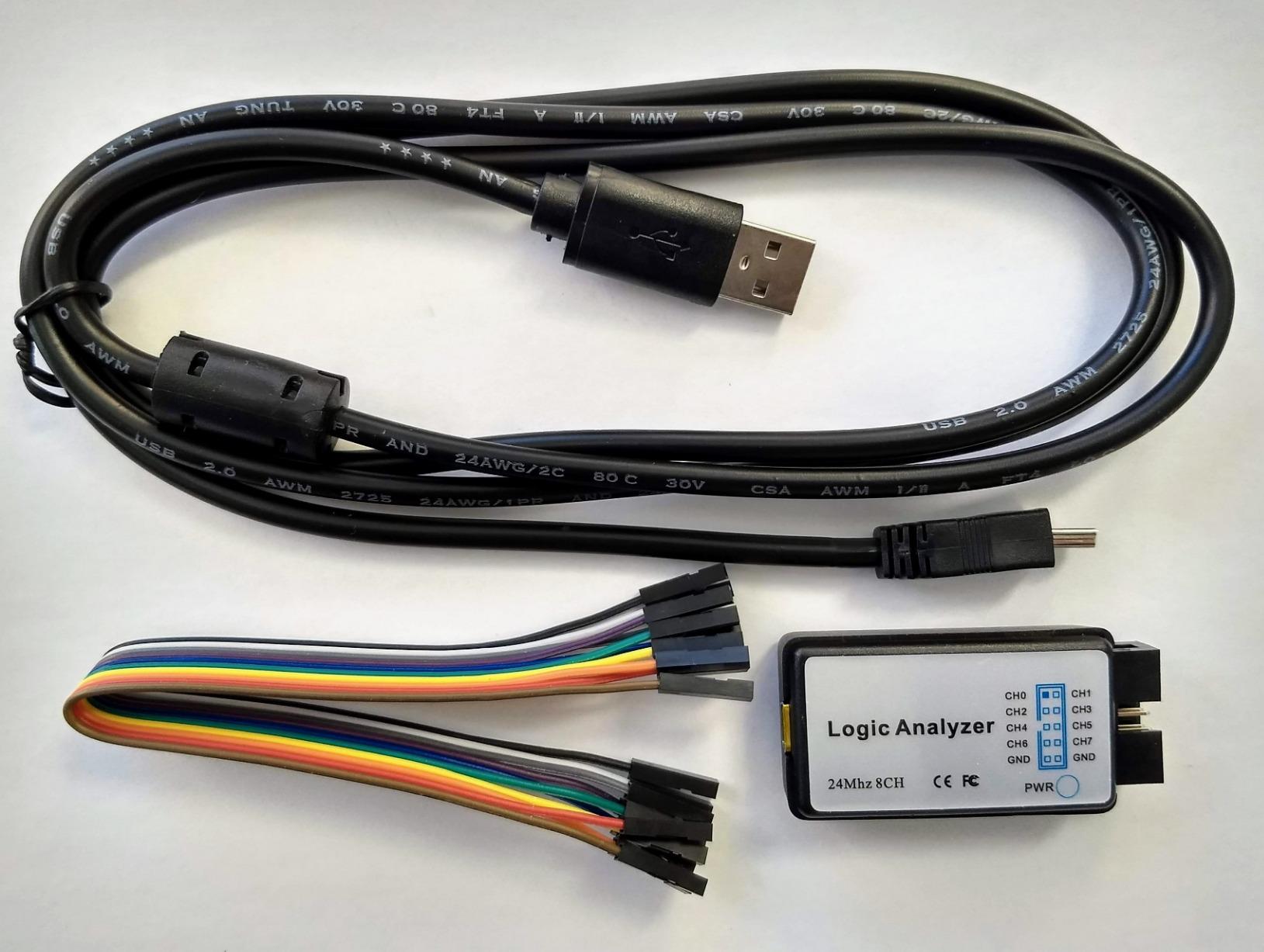 HiLetgo USB Logic Analyzer Device with EMI Ferrite Ring USB Cable 24MHz 8CH 24MHz 8 Channel UART IIC SPI Debug customer photo 2