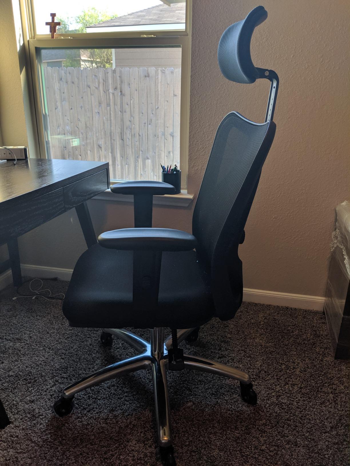 Duramont Ergonomic Office Chair | Adjustable Desk Chair with Lumbar Support and Rollerblade Wheels | High Back Chair with Breathable Mesh | Thick Seat Cushion customer photo 1