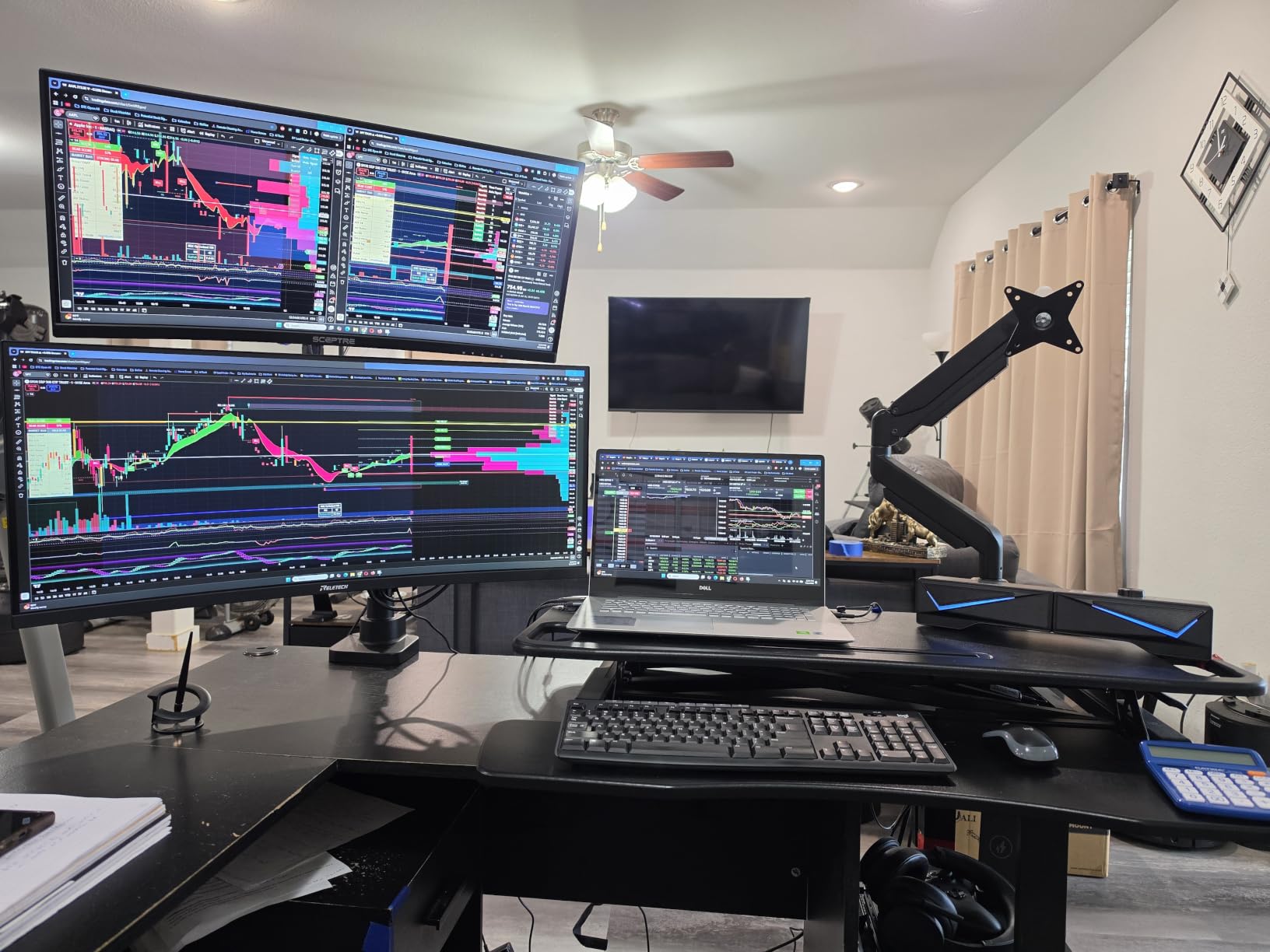 WALI Adjustable Dual Monitor Mount for 13-33 inch Screens, 19.8 lbs per Arm | Dual Monitor Arm Desk Mount, Full Motion with Tilt, Swivel, Rotation, C-Clamp/Grommet Mounting, VESA 75/100mm (GSDM002), Black customer photo 1