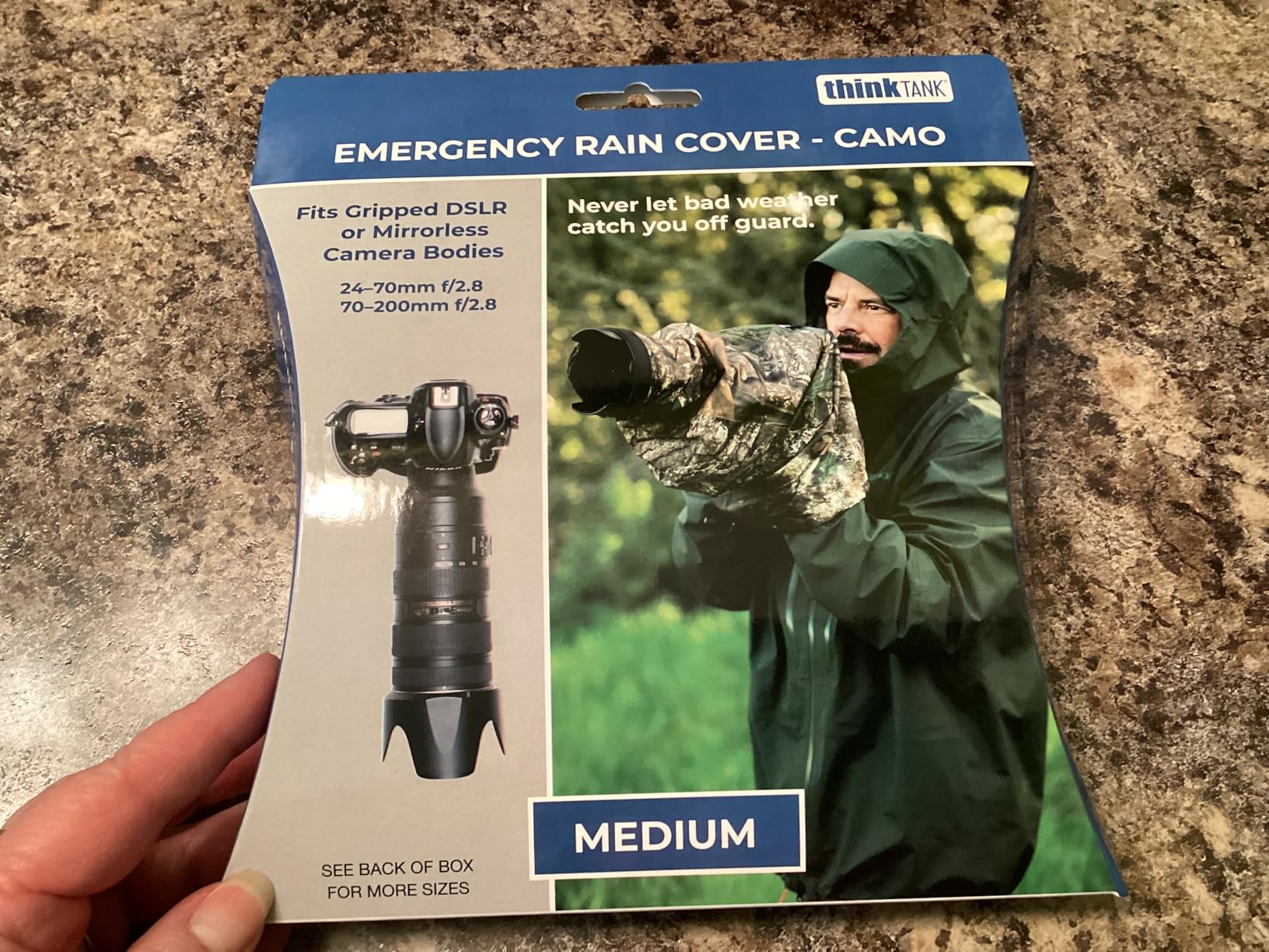 Think Tank Emergency Rain Cover for DSLR and Mirrorless Cameras with 70-200mm Lens - Medium (Black) customer photo 2