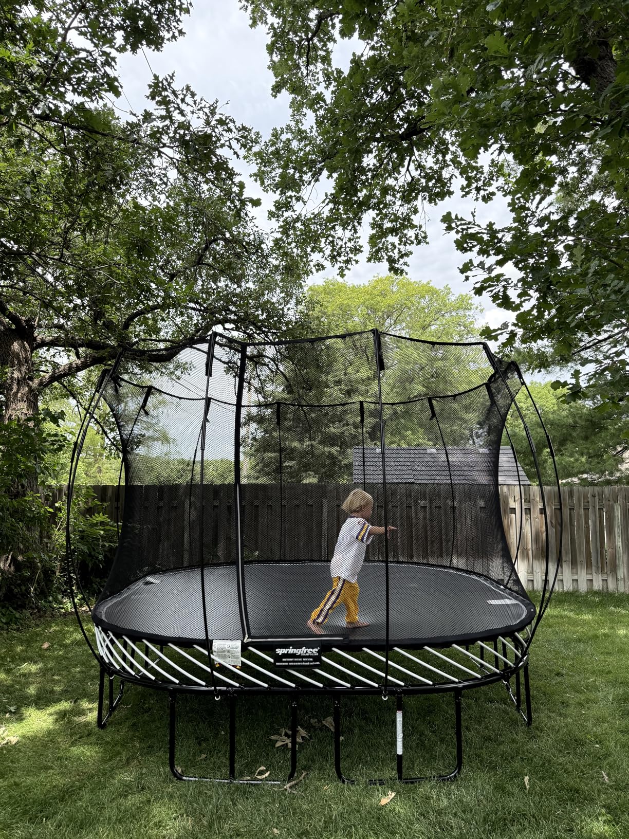 Springfree Trampoline - Springless Square Backyard Trampoline with Enclosure for Kids - 11ft or 13ft Sizes & Optional Add-On Attachments & Accessories customer photo 1
