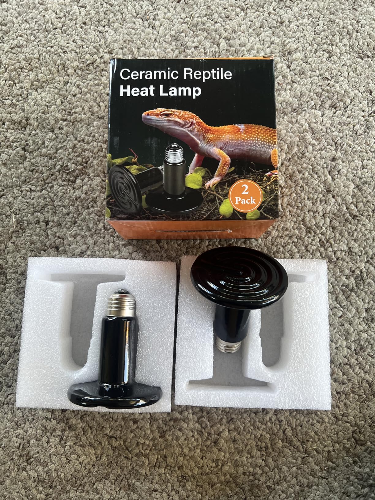 Simple Deluxe 100W 2-Pack Ceramic Reptile Heat Lamp Heat Emitter Bulb customer photo 1