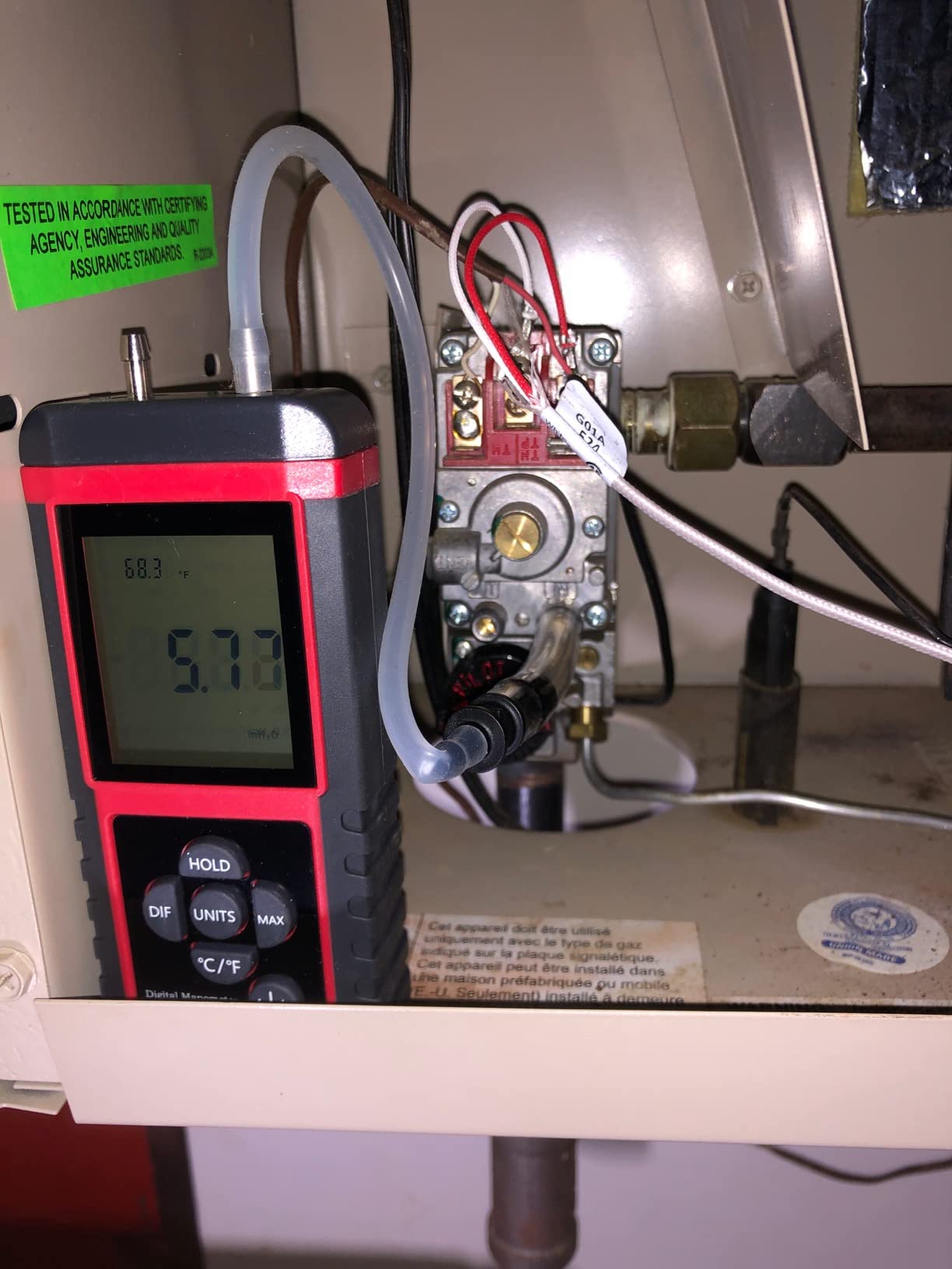 EHDIS Manometer, Professional Air Pressure Meter, Dual-Port HVAC Digital Manometers Gas Pressure Tester Differential Gauge customer photo 1