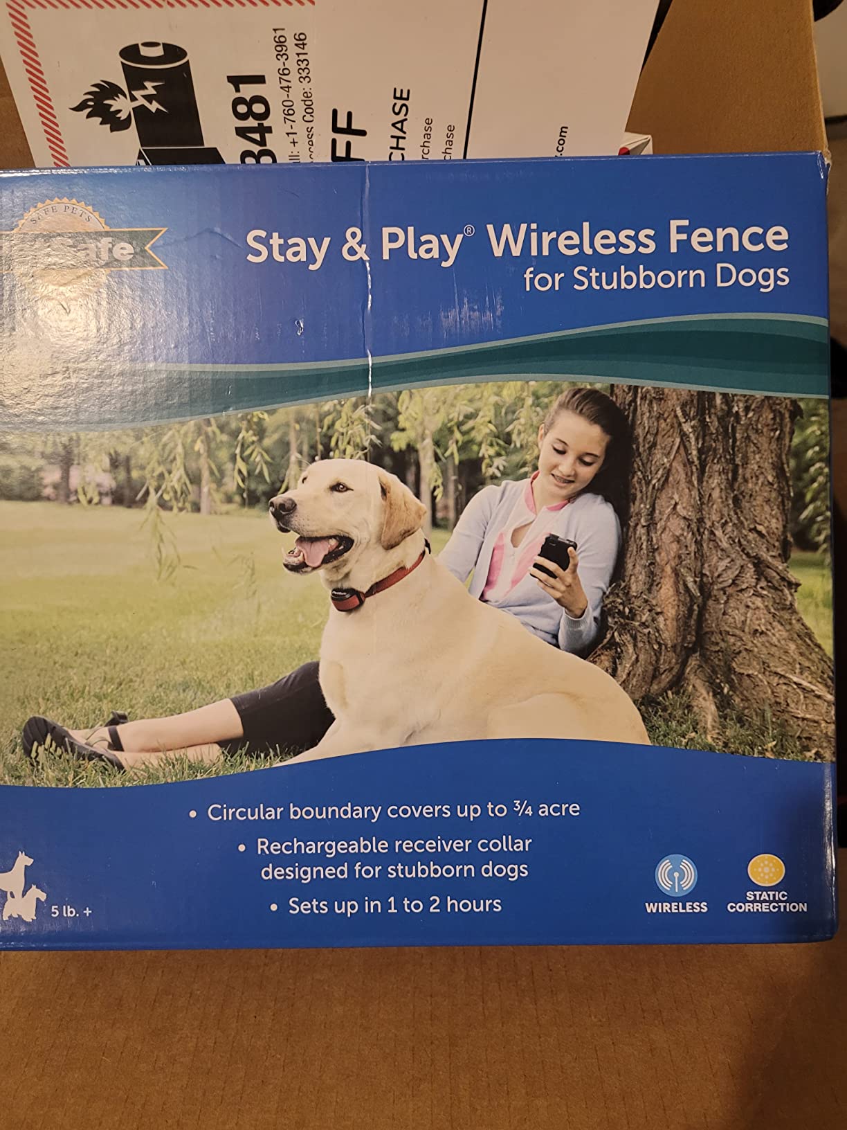 PetSafe Stay & Play Wireless Pet Fence for Stubborn Dogs - No Wire Circular Boundary, Secure 3/4-Acre Yard, for Dogs 5lbs+ customer photo 1