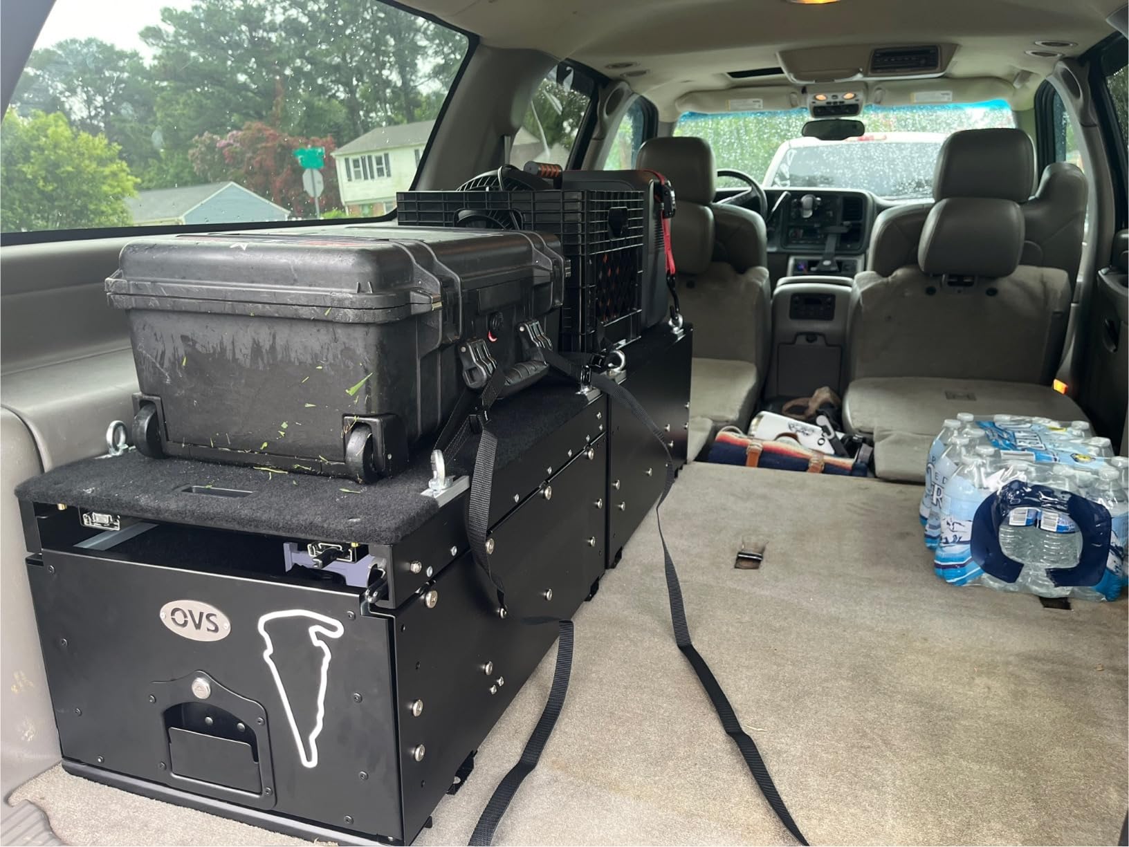 Overland Vehicle Systems Cargo Box With Slide Out Drawer & Working Station Size - Two Stage Dual Black Powder Coat Universal - Marine Grade Stainless Steel Hardware customer photo 1