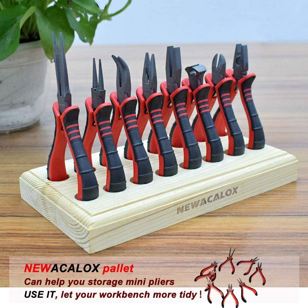 Jewelry Pliers Sets Jewelers Making Tools Kit, Professional 8 piece Mini Wire Plier with Wood Holder for Beading, Crafting, Crimping, Cutting, Repair, Wrapping, Complete Quality for Adults Starter customer photo 1