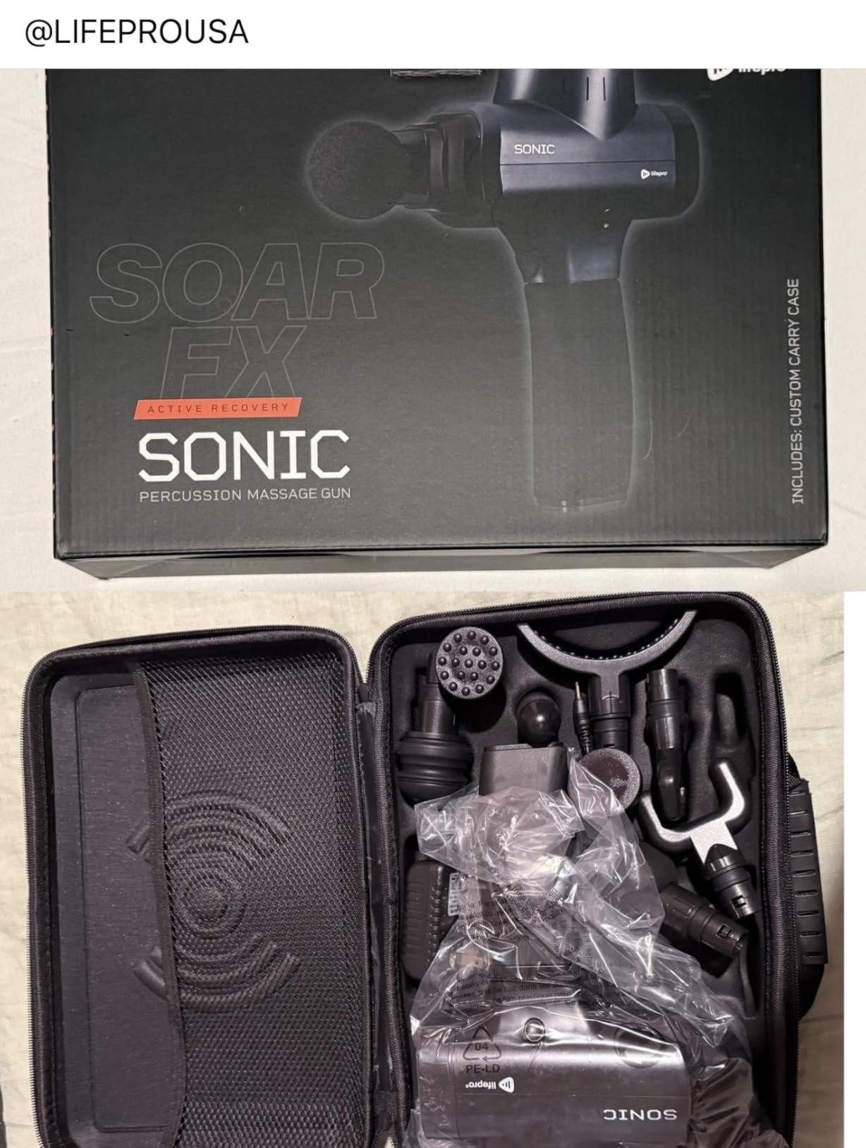Sonic Massage Gun Percussion Muscle Massager, 8 Heads & 5 Speeds | Up to 6-Hr Runtime, Deep Tissue Massage Gun for Recovery Support customer photo 2