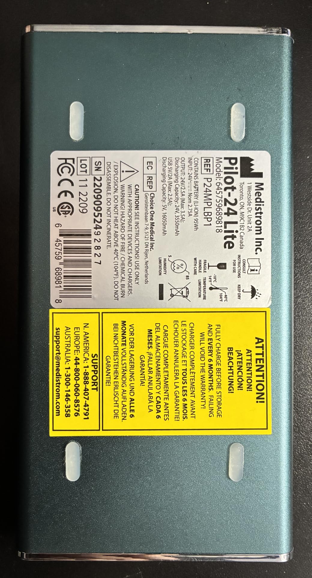 Pilot-24 Lite 95Wh CPAP Battery Backup Power w/ S9 Cable for 24V Machines | Includes S9 Cable Kit, Lightweight 1.3lb, TSA & FAA Approved, Up to 16Hr Runtime, Travel & Camping, Sleep Apnea, Portable customer photo 1