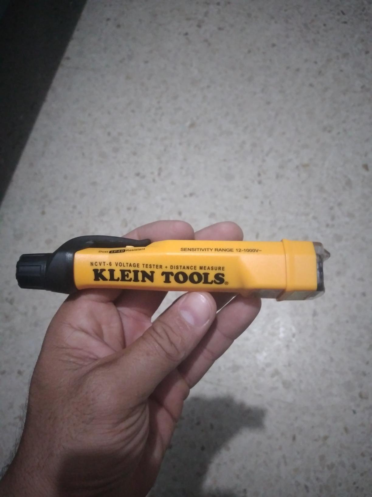 Klein Tools NCVT-6 Non-Contact Volt Tester, 12-1000V AC Pen with Integrated Laser Distance Measure, LED and Audible Alarms, Pocket Clip customer photo 1