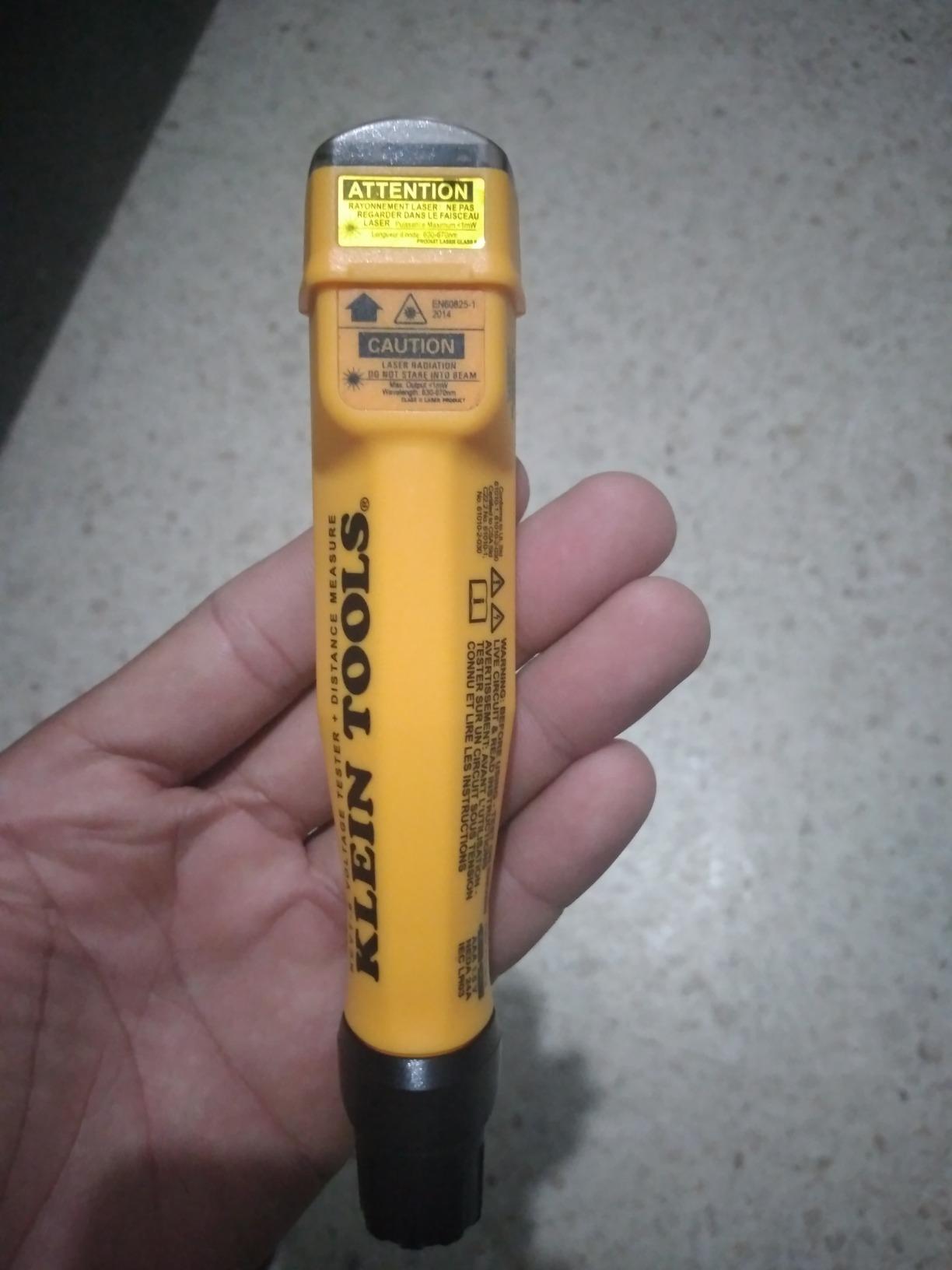 Klein Tools NCVT-6 Non-Contact Volt Tester, 12-1000V AC Pen with Integrated Laser Distance Measure, LED and Audible Alarms, Pocket Clip customer photo 2